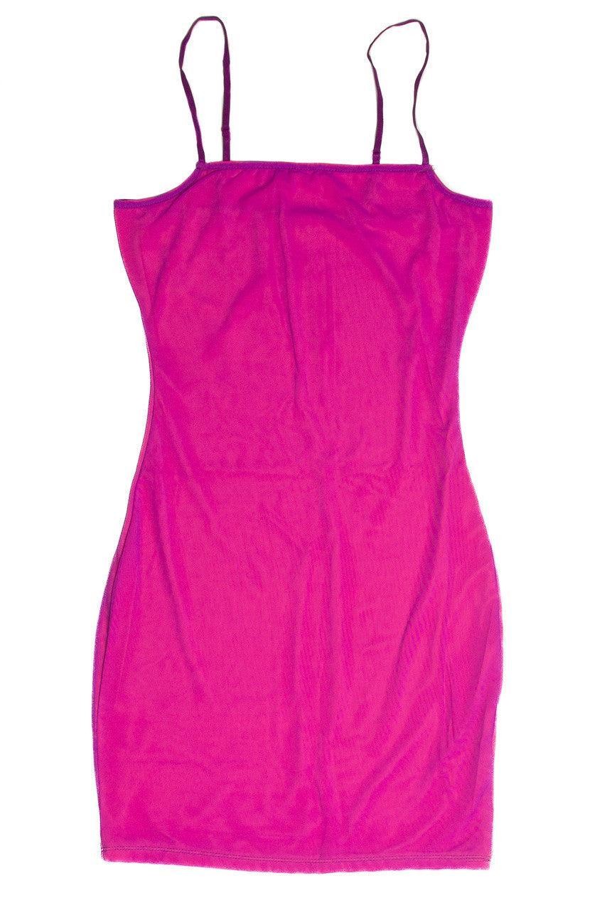 Purple and Orange Neon Mesh Mini Dress Product Image