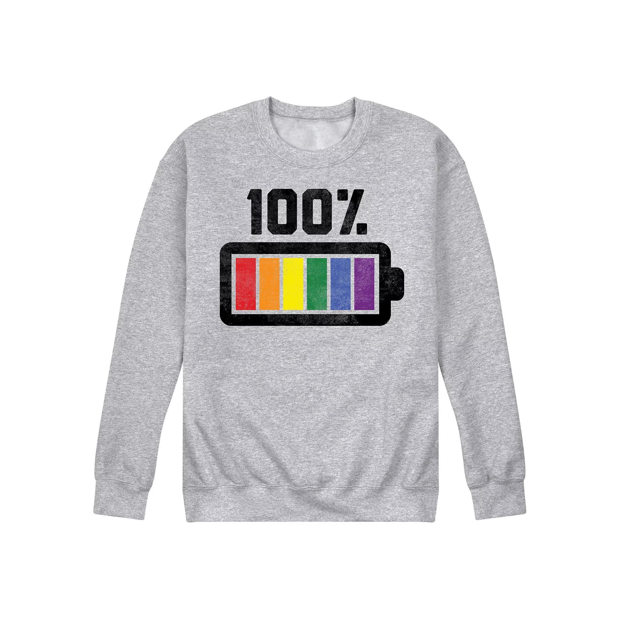 Mens Fully Charged Fleece Sweatshirt Grey Gray Product Image