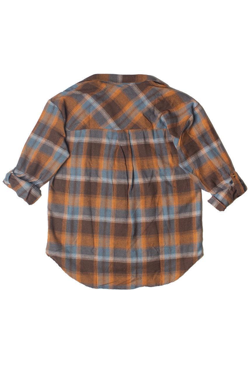 Roll Sleeve Flannel Shirt Product Image