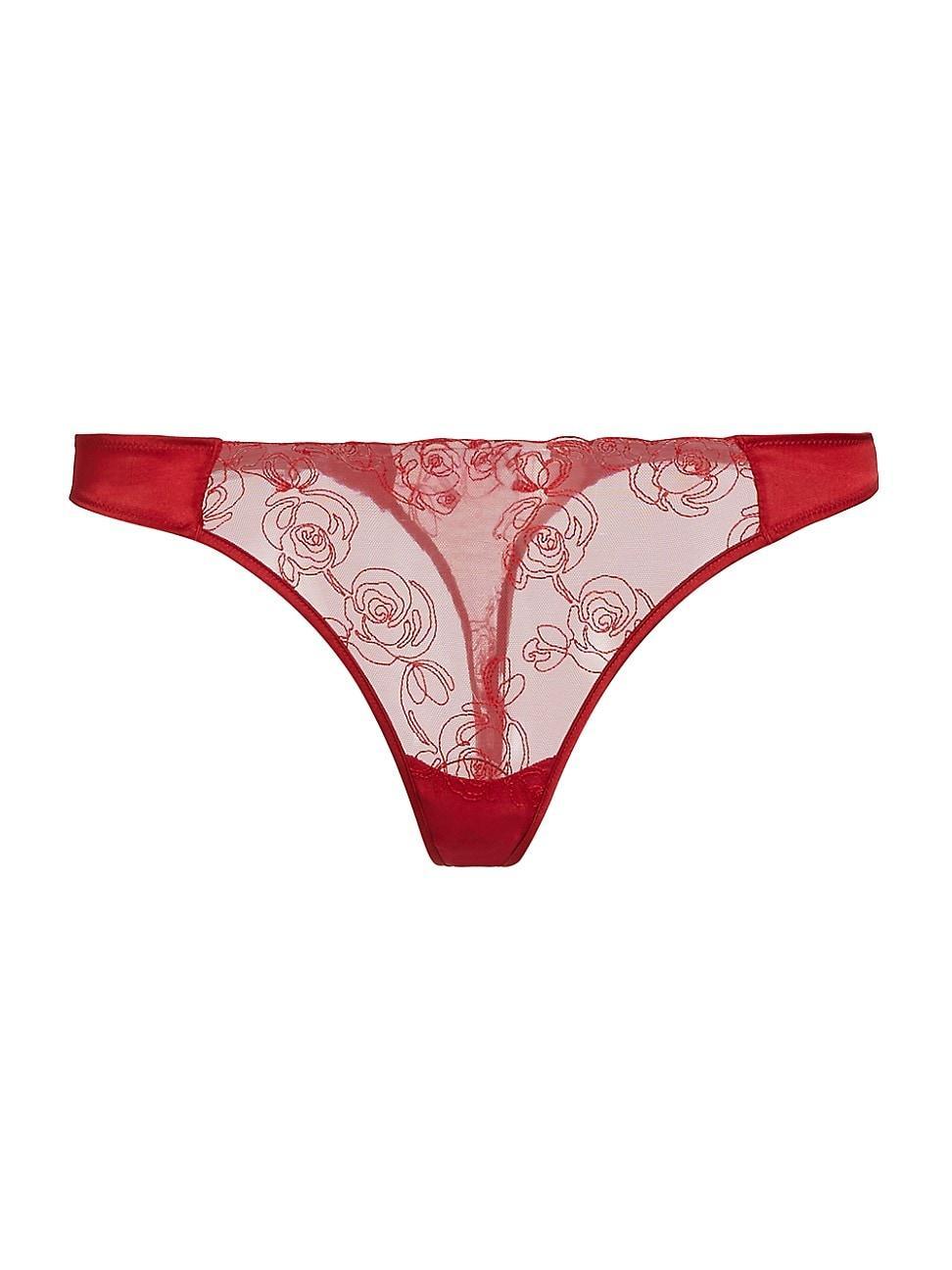 Womens La Rose Lace Thong Product Image
