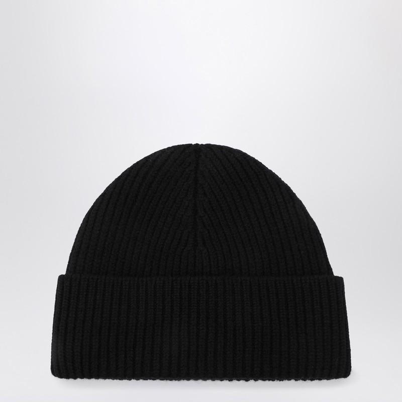 AMI ALEXANDRE MATTIUSSI Ami Paris Ami De Coeur Black Wool Hat Men Product Image