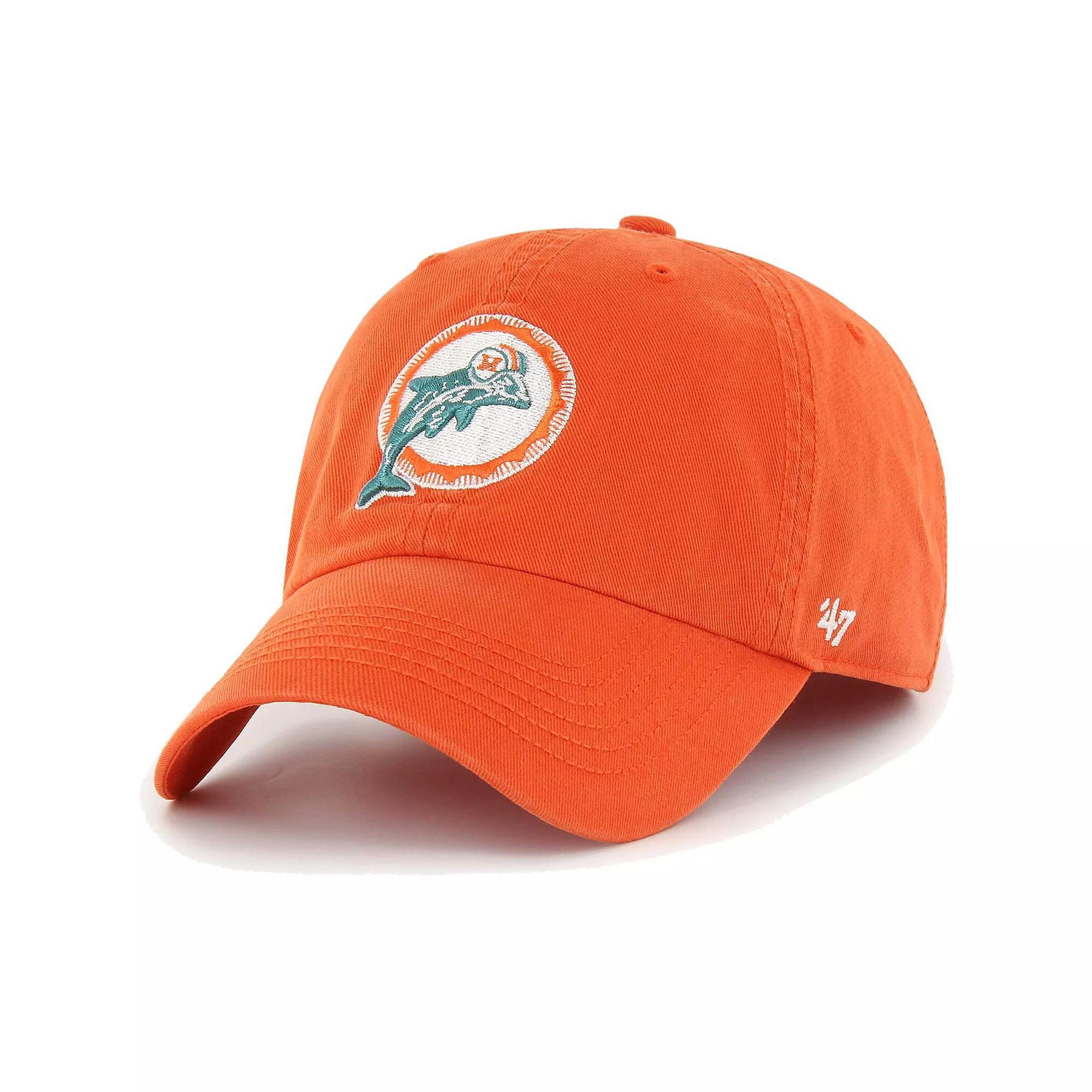 Men's '47 Orange Miami Dolphins Gridiron Classics Franchise Legacy Fitted Hat, Size: XL Product Image