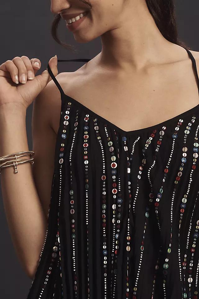 Farm Rio V-Neck Sequin Slip Dress Product Image