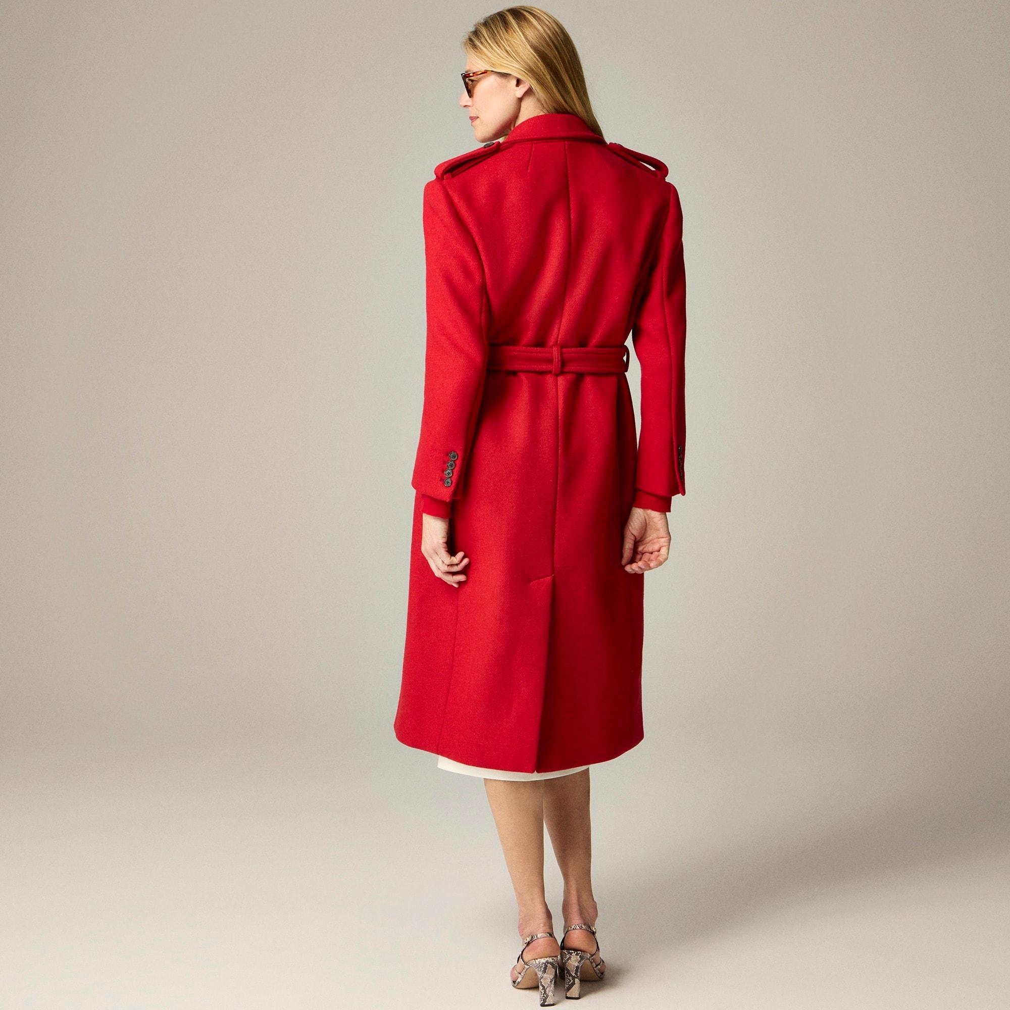 Wrap trench coat in Italian double-faced wool blend Product Image