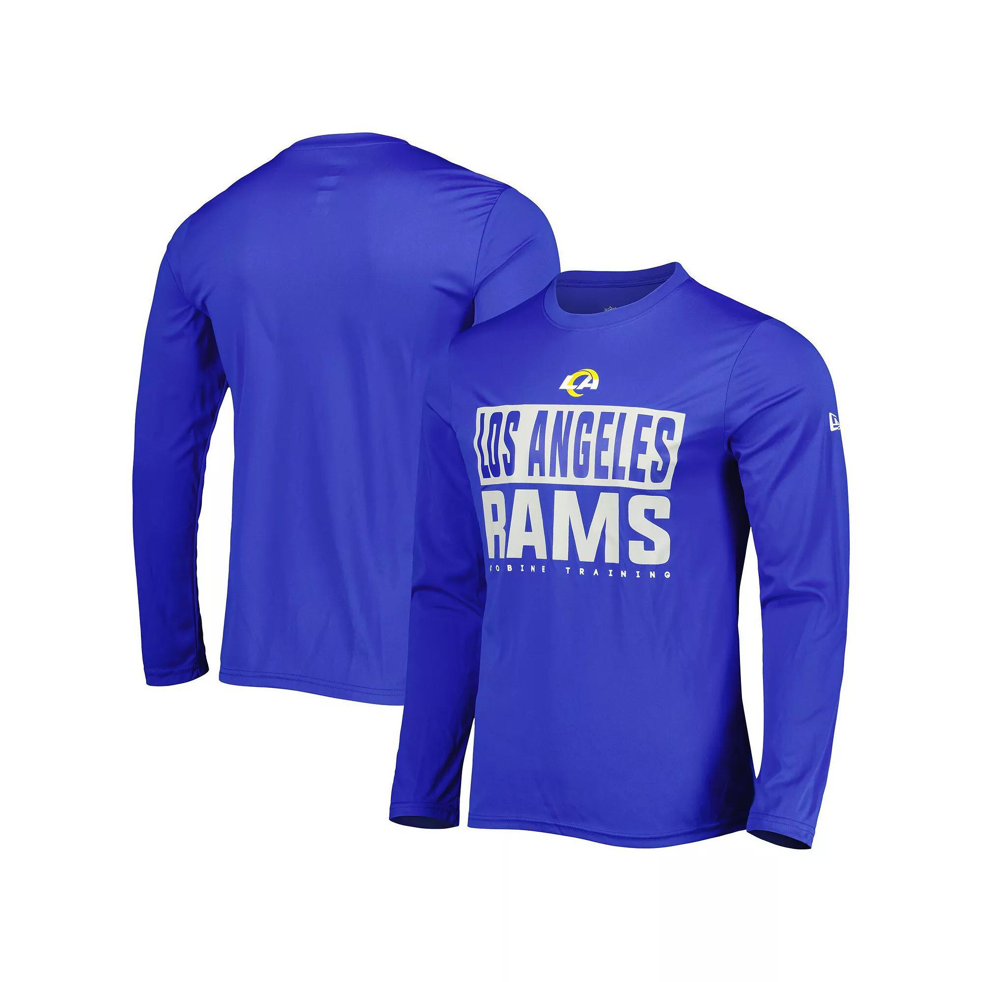 Mens New Era Royal Los Angeles Rams Combine Authentic Offsides Long Sleeve T-Shirt Product Image