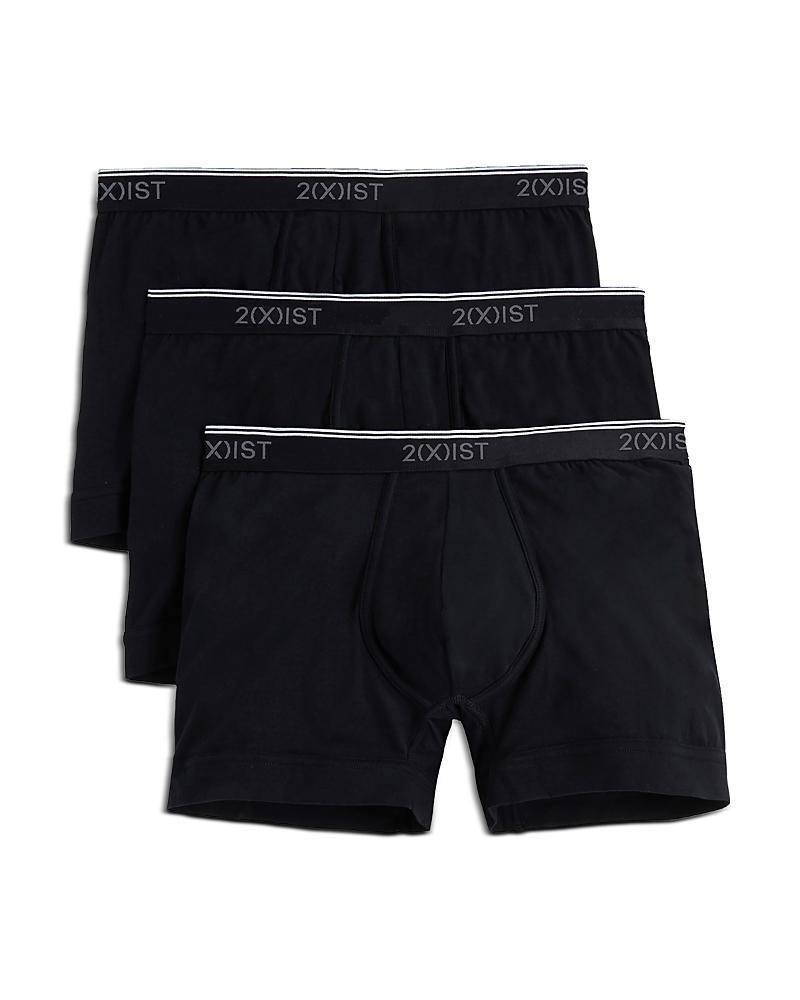2(x)ist Mens Cotton Stretch Boxer Briefs 3-Pack - Blue/Grey Product Image