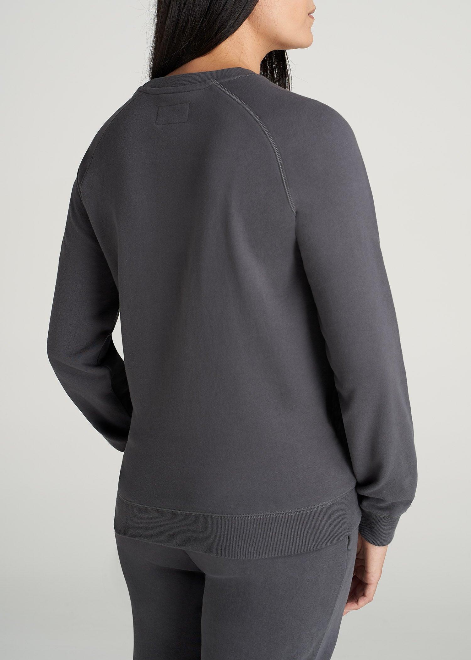 Wearever French Terry Women's Tall Crewneck Sweatshirt in Charcoal Product Image