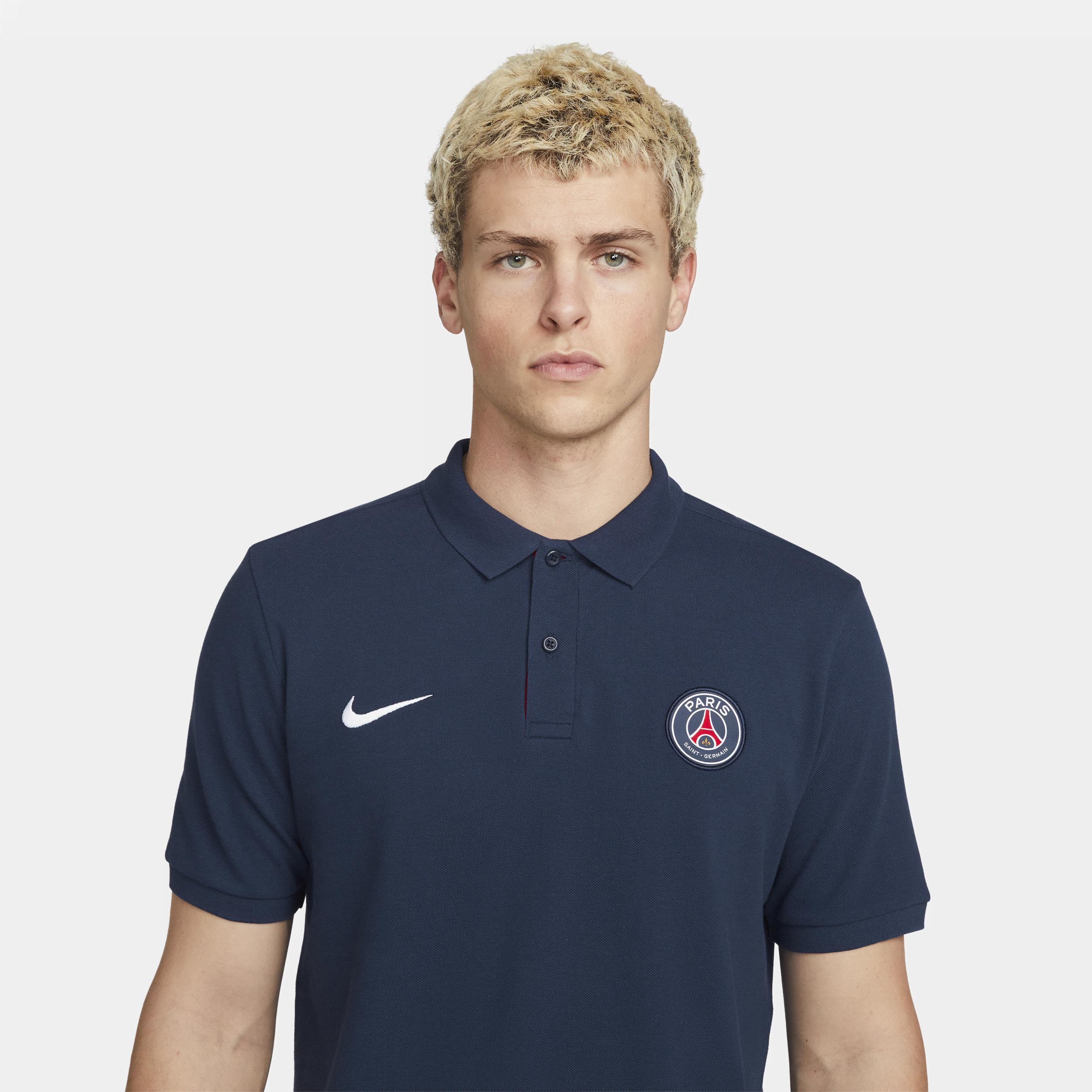 Men's Nike Navy Paris Saint-Germain Pique Polo, Size: Small, Psg Blue Product Image