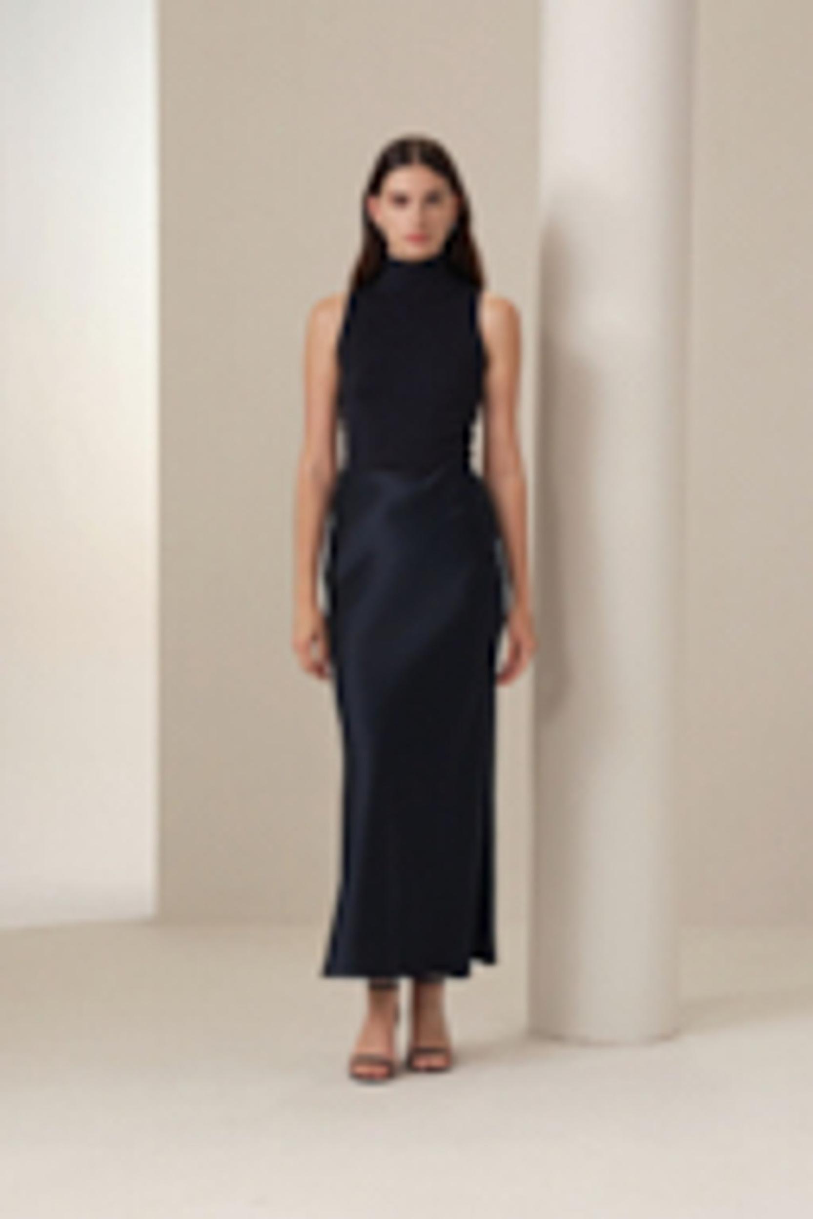 Double-Faced Silk Charmeuse Skirt Product Image