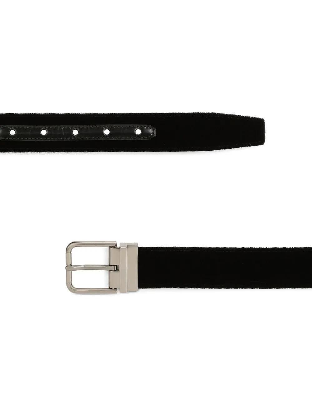 buckled velvet belt Product Image