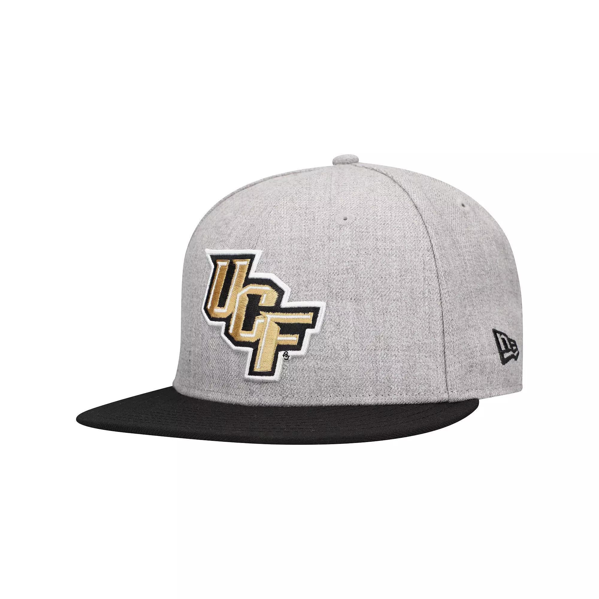 Mens New Era Heather Gray UCF Knights Logo 9FIFTY Snapback Hat Product Image