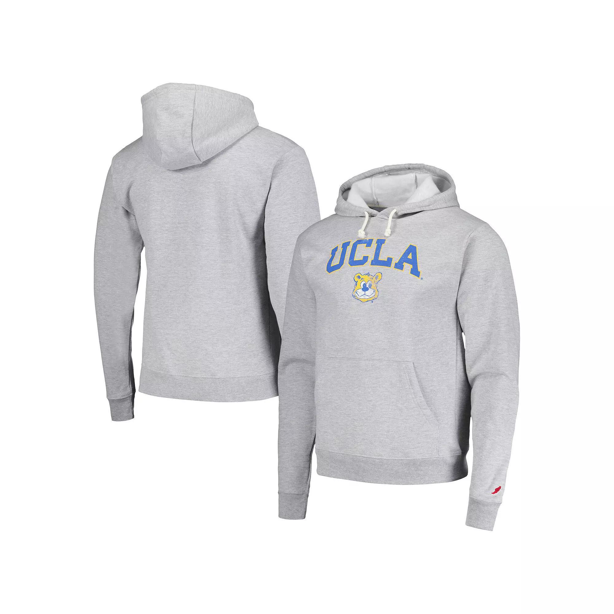 Mens League Collegiate Wear Heather Gray UCLA Bruins Tall Arch Essential Pullover Hoodie Product Image