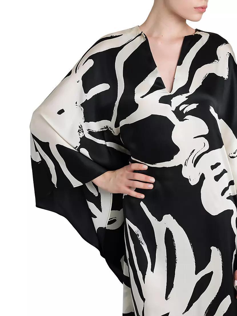 Printed Floor-Length Silk Caftan Product Image
