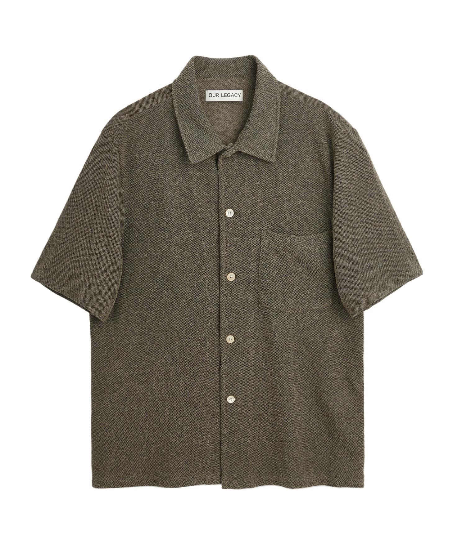 OUR LEGACY Piqué Short-sleeved Shirt In Muck Boucle Product Image