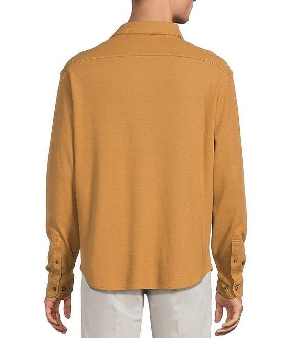 Roundtree & Yorke Long Sleeve Solid Waffle Coat Front Shirt Product Image