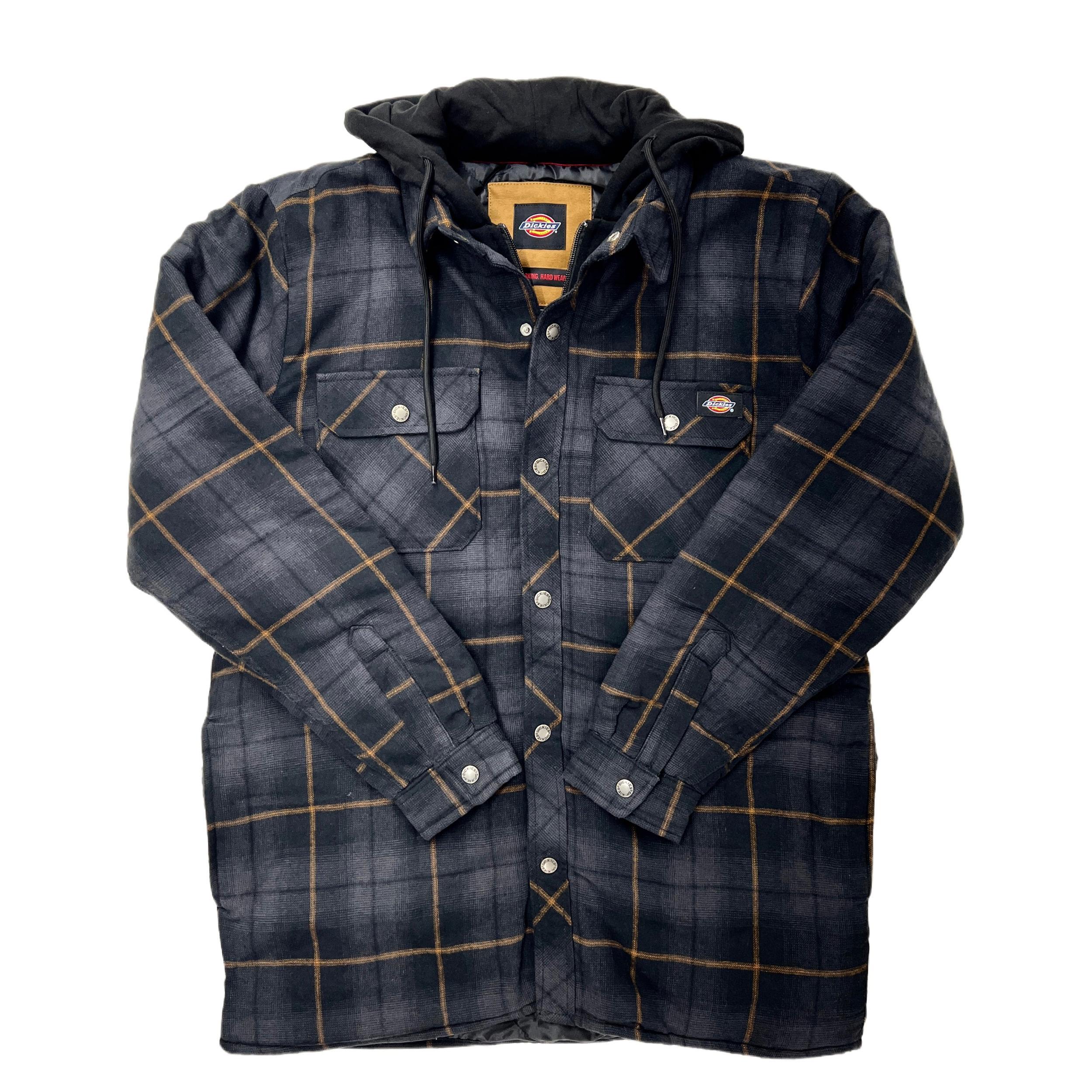 Dickies Water Repellent Flannel Hooded Shirt Jacket Male Product Image