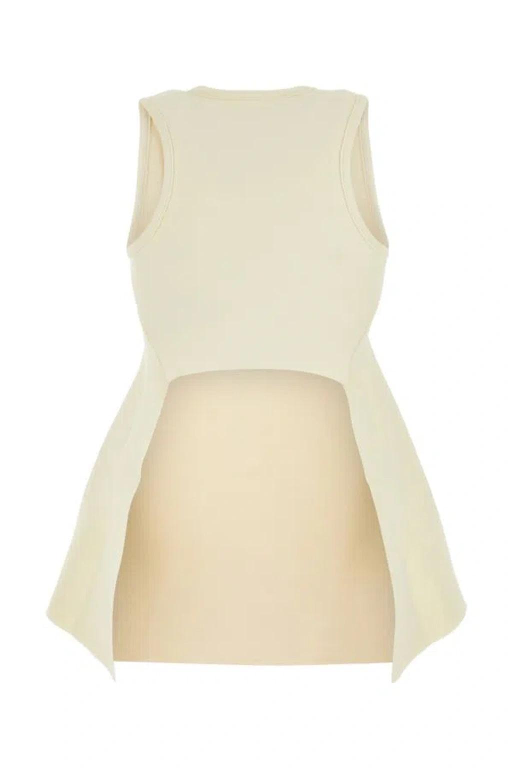 JIL SANDER Woman Ivory Viscose Blend Top In White Product Image