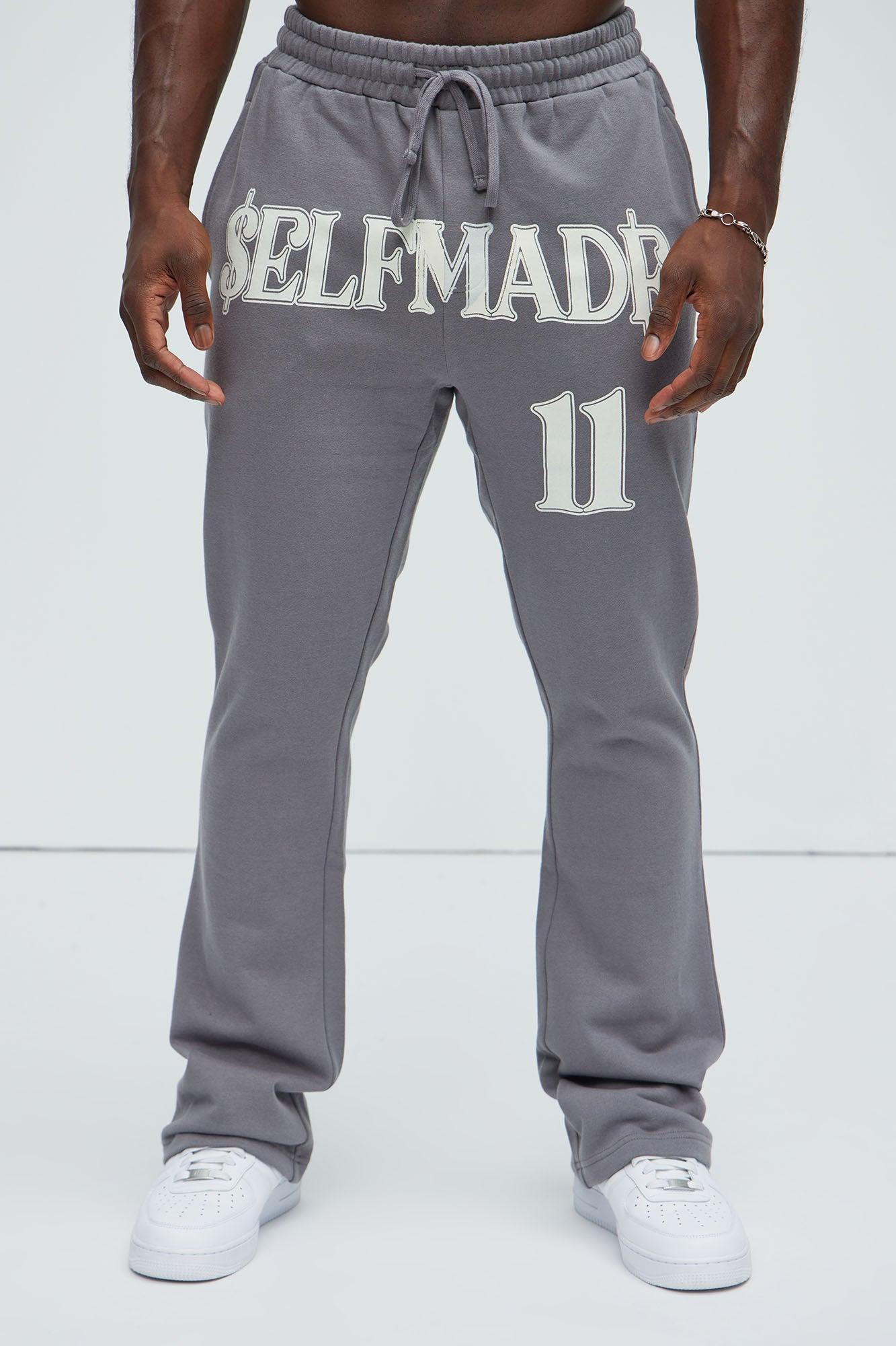 Tyson Self Made Skinny Flare Sweatpants - Grey Product Image