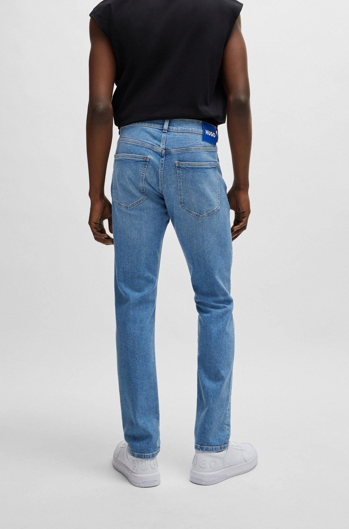 Extra-slim-fit jeans in blue stretch denim Product Image
