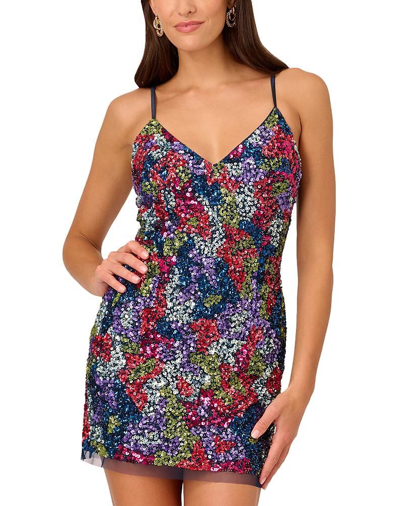Womens Fully Beaded Mini Dress Product Image