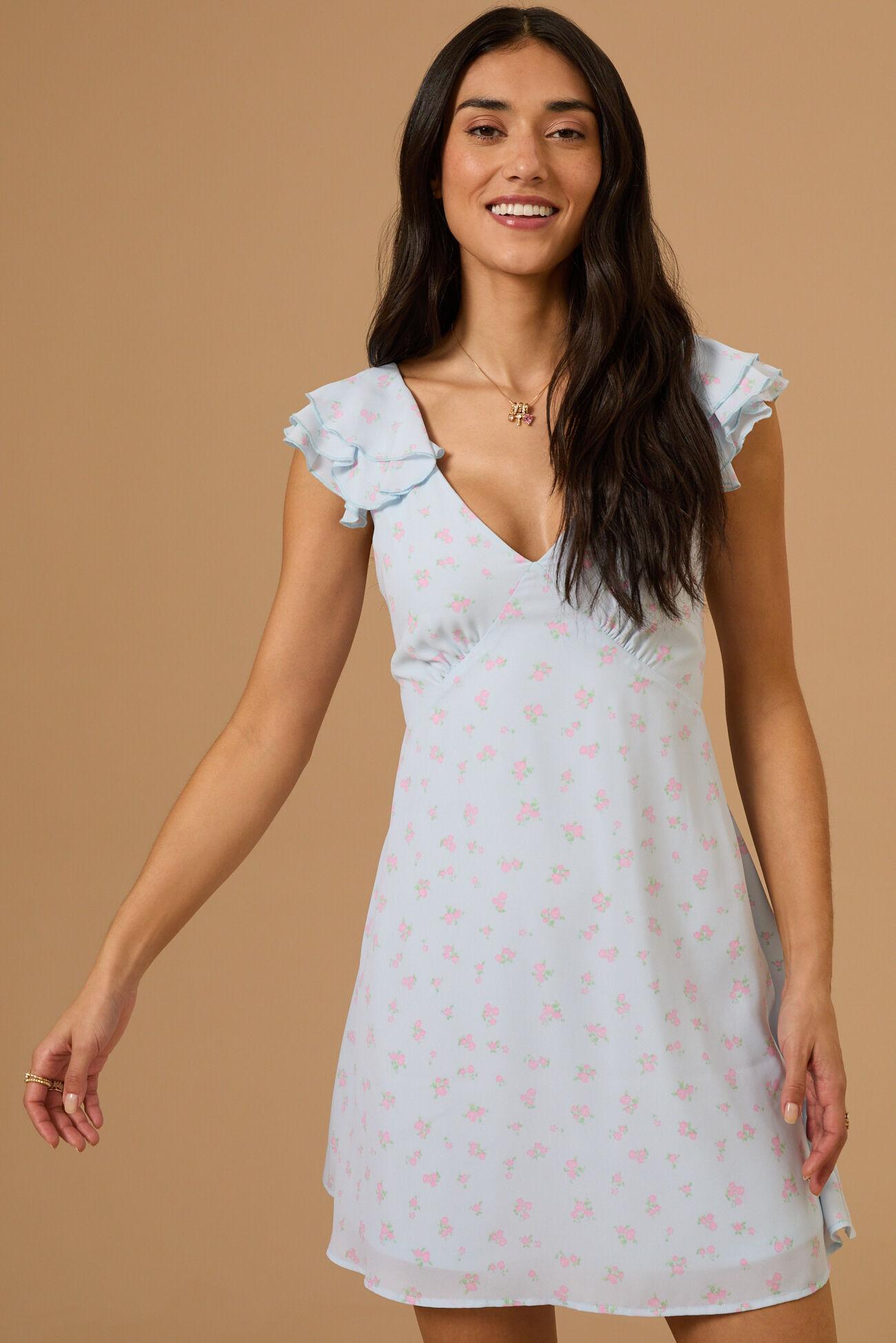 Evangeline Floral Mini Dress Product Image