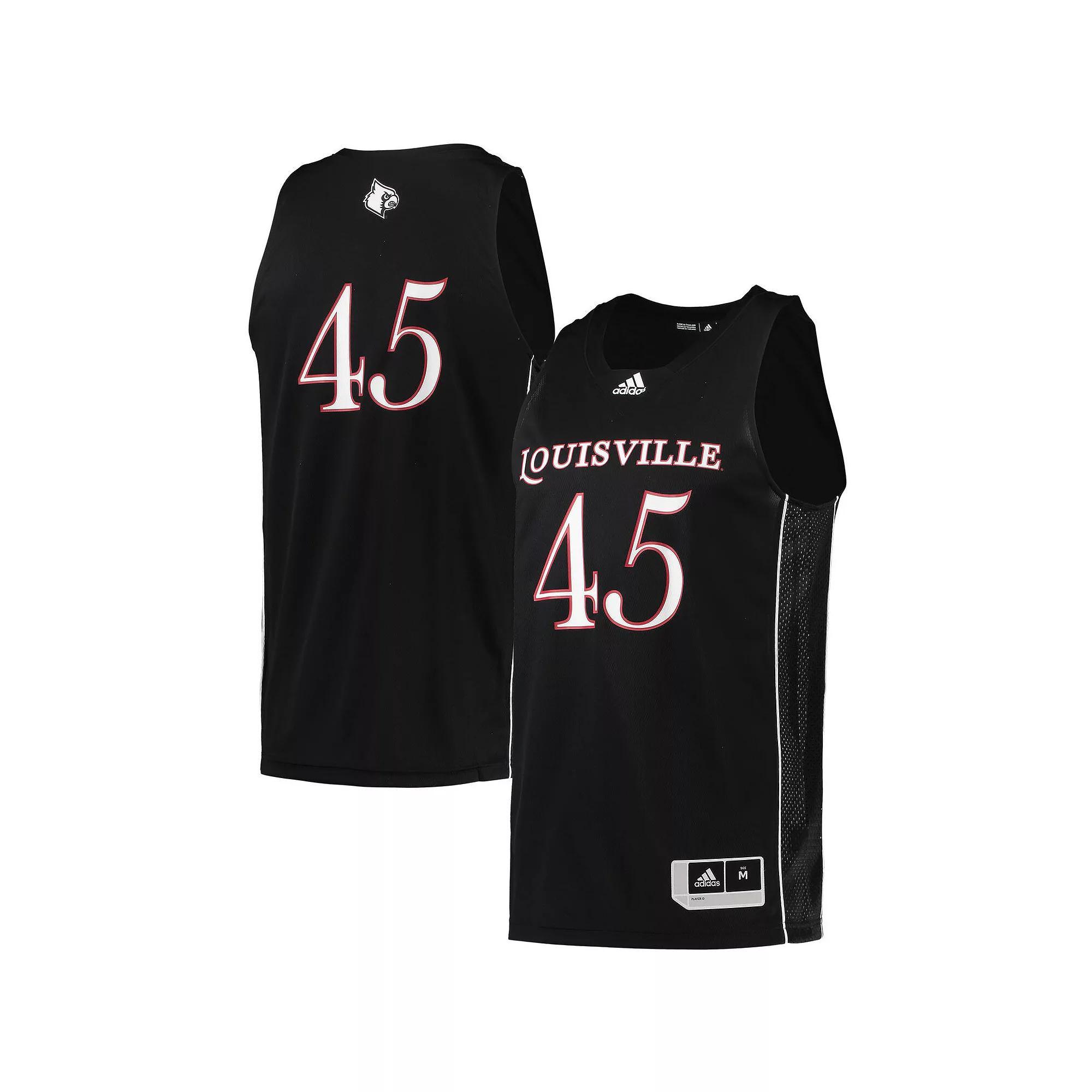 Men's adidas #45 Black Louisville Cardinals Swingman Basketball Jersey, Size: Medium Product Image