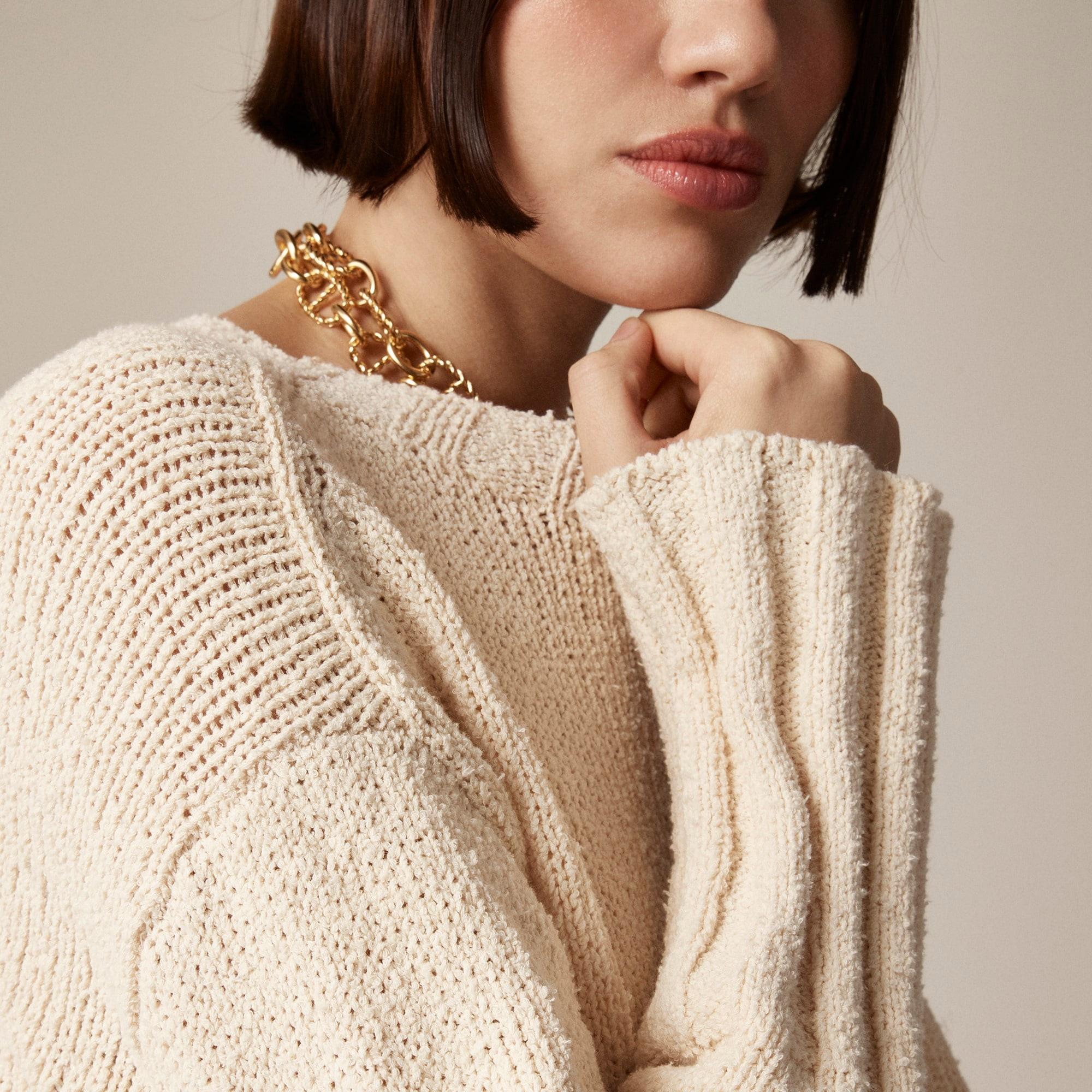 Marina sweater in textured cotton blend Product Image