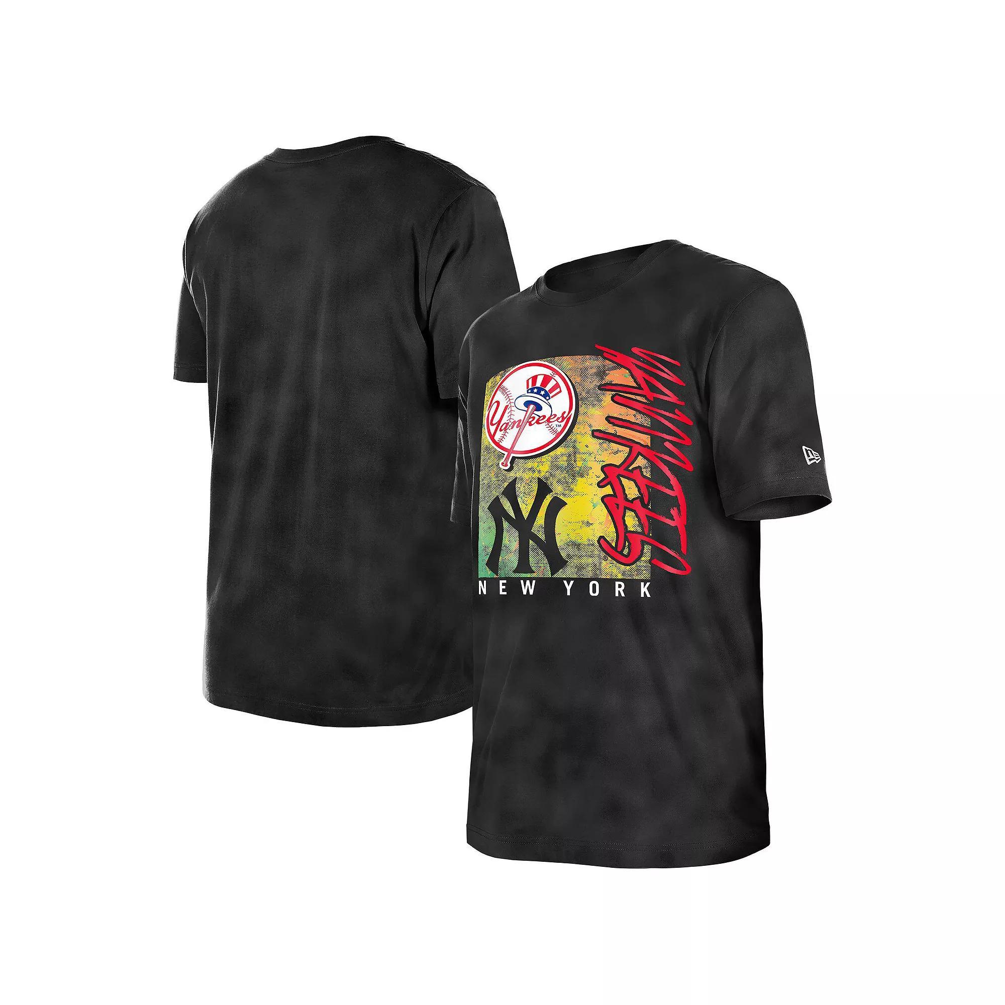 Women's New Era  Black New York Yankees Sport Classics Enzyme Wash  Oversized T-Shirt, Size: XL Product Image