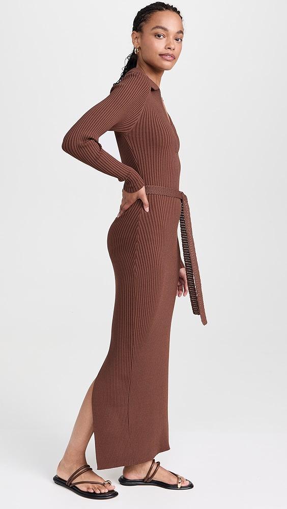 Moon River Long Sleeve Knit Midi Dress | Shopbop Product Image