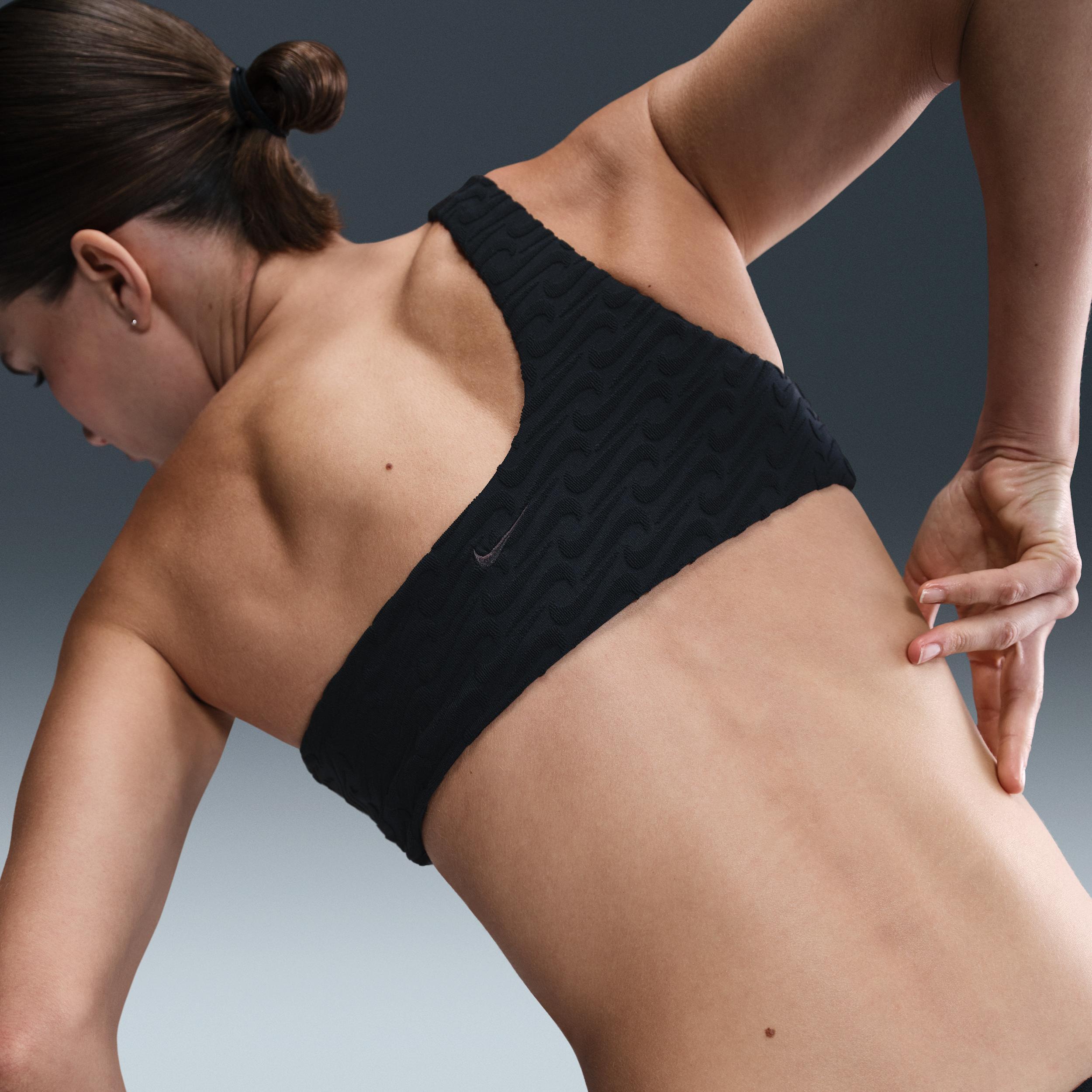 Nike Women's Swim Swoosh Link Terry Asymmetrical Bikini Top Product Image