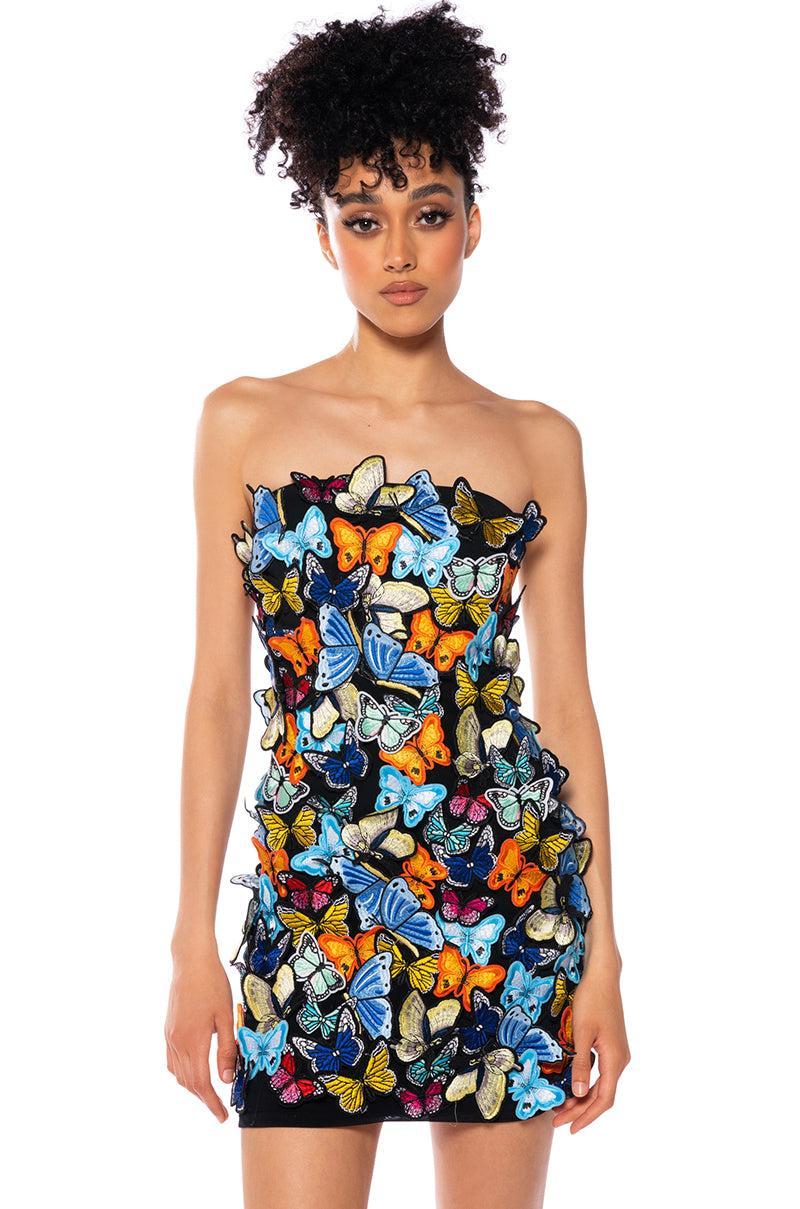 TAKE FLIGHT BUTTERFLY MINI DRESS Product Image
