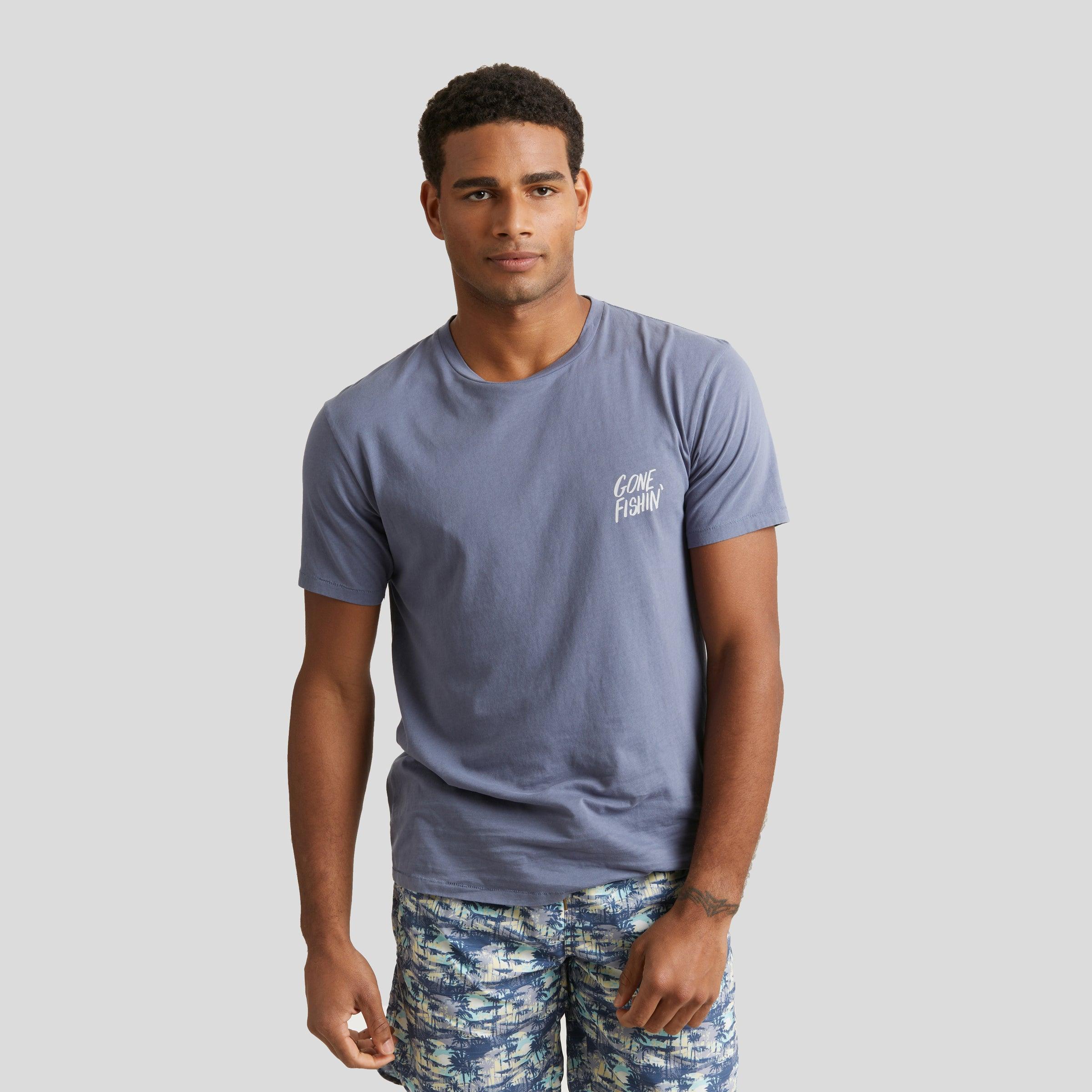 Fish Print Tee - Flint Stone Product Image