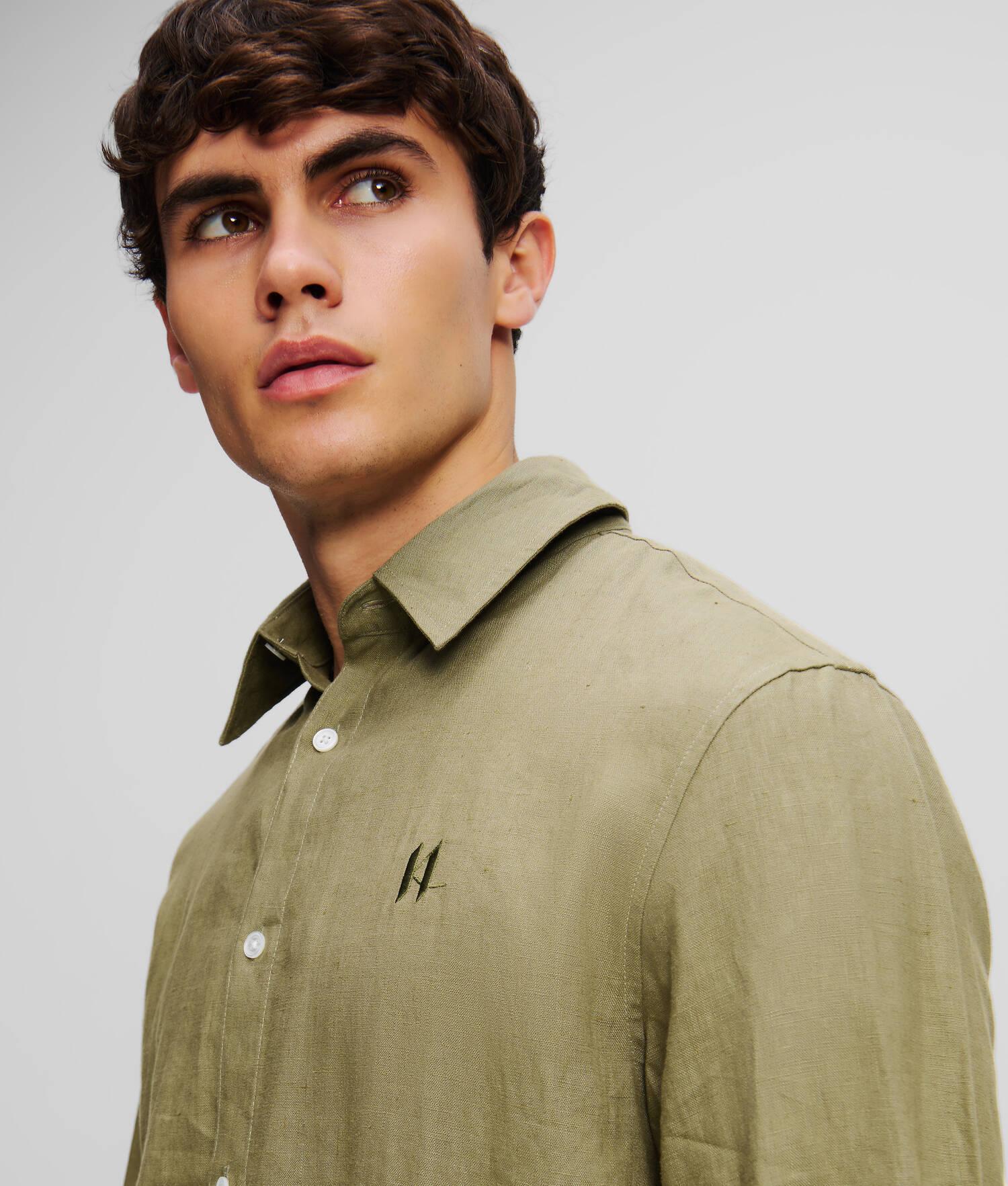 KL MONOGRAM LINEN SHIRT Product Image