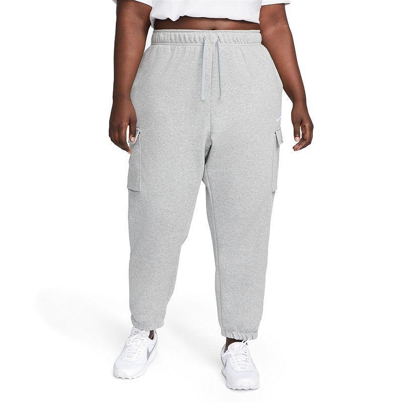 Plus Size Nike Sportswear Club Fleece Cargo Pants, Womens Gray Grey Product Image