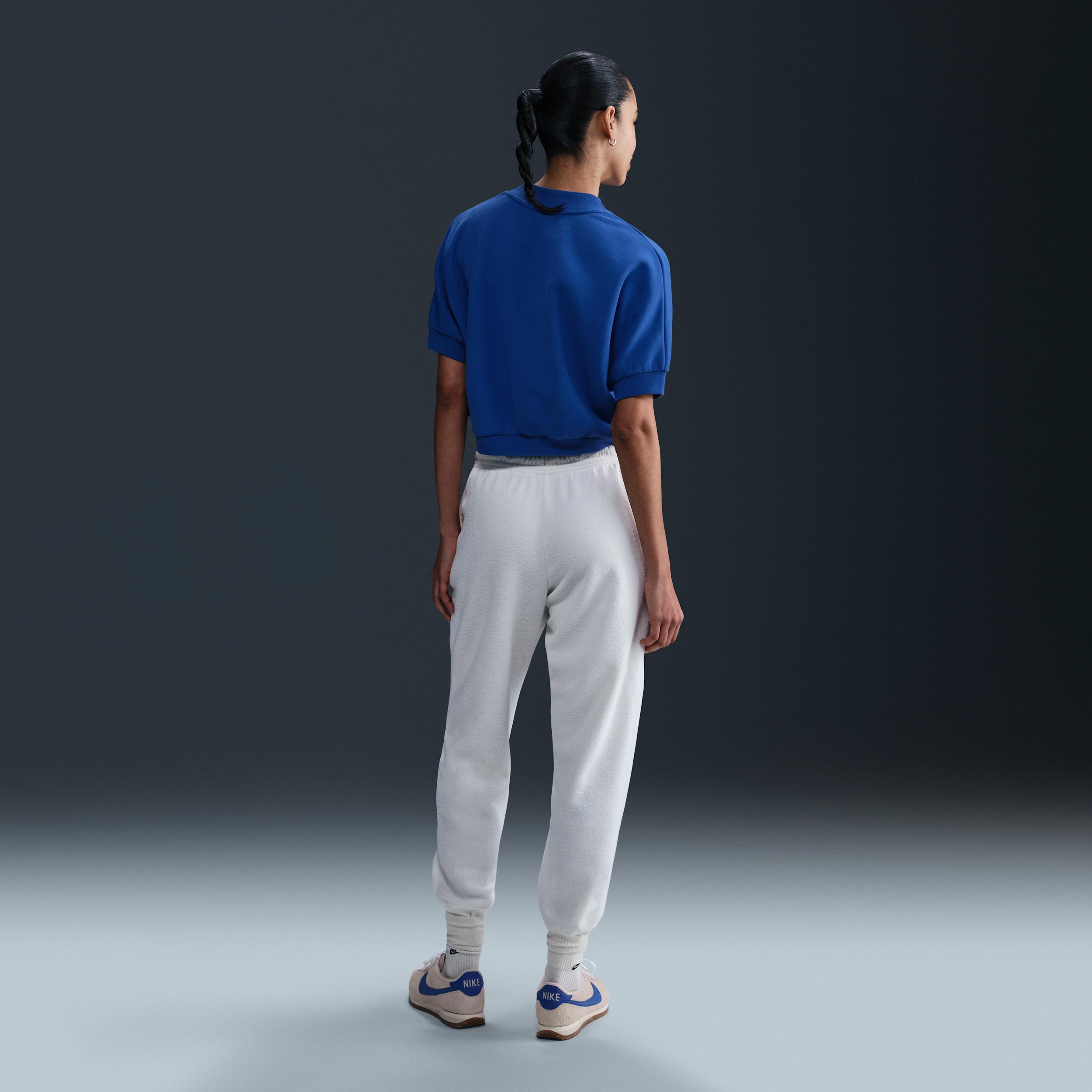 Nike Sportswear Collection Women's Crew-Neck Short-Sleeve Cropped French Terry Top Product Image