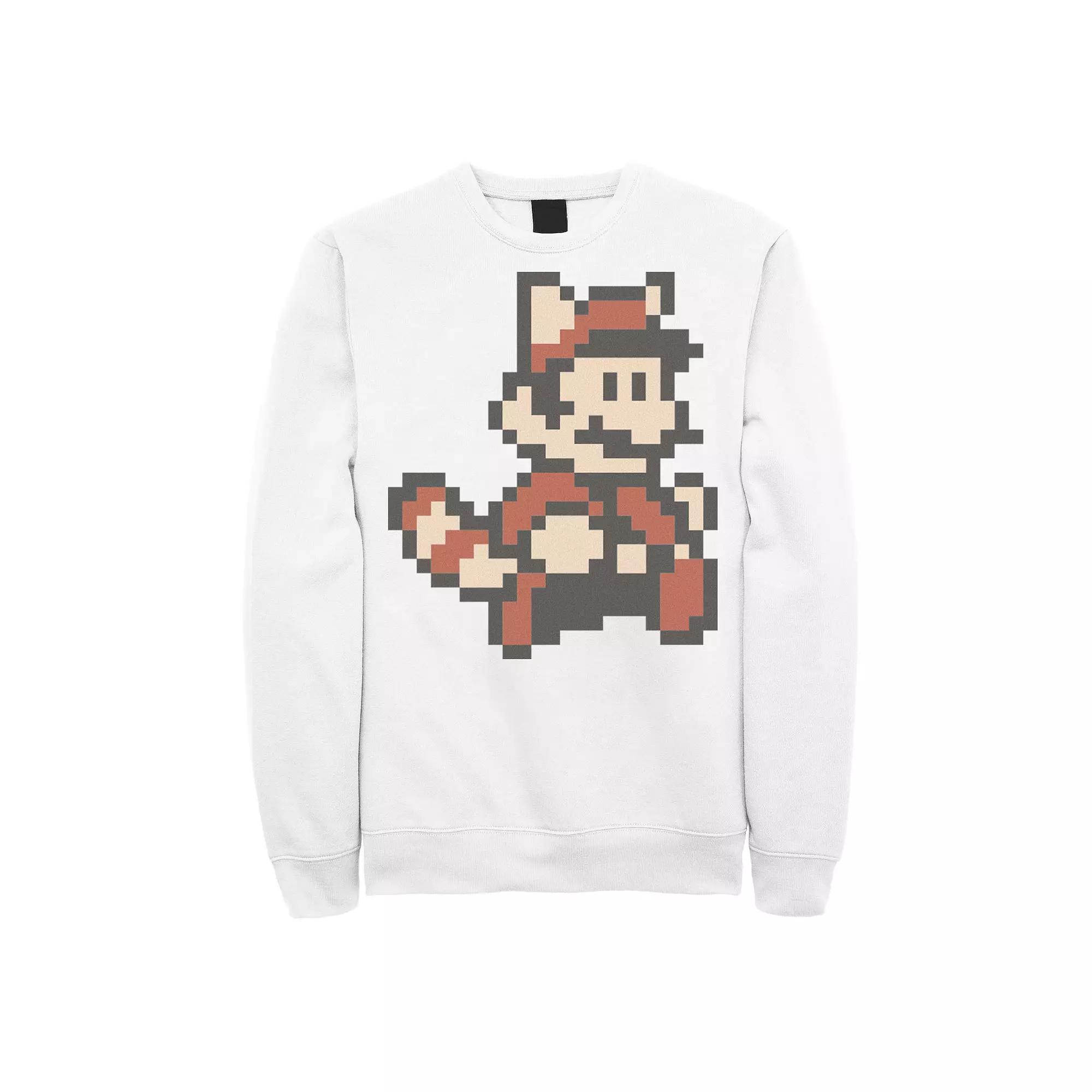 Men's Nintendo Super Mario 3 Flying Mario Sprite Sweatshirt, Size: Medium, White Product Image