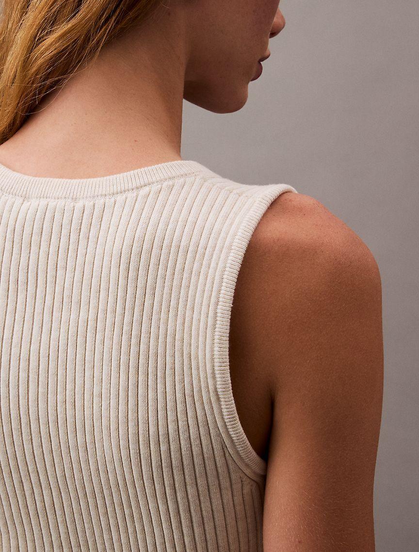 Smooth Cotton Rib Sweater Tank Product Image