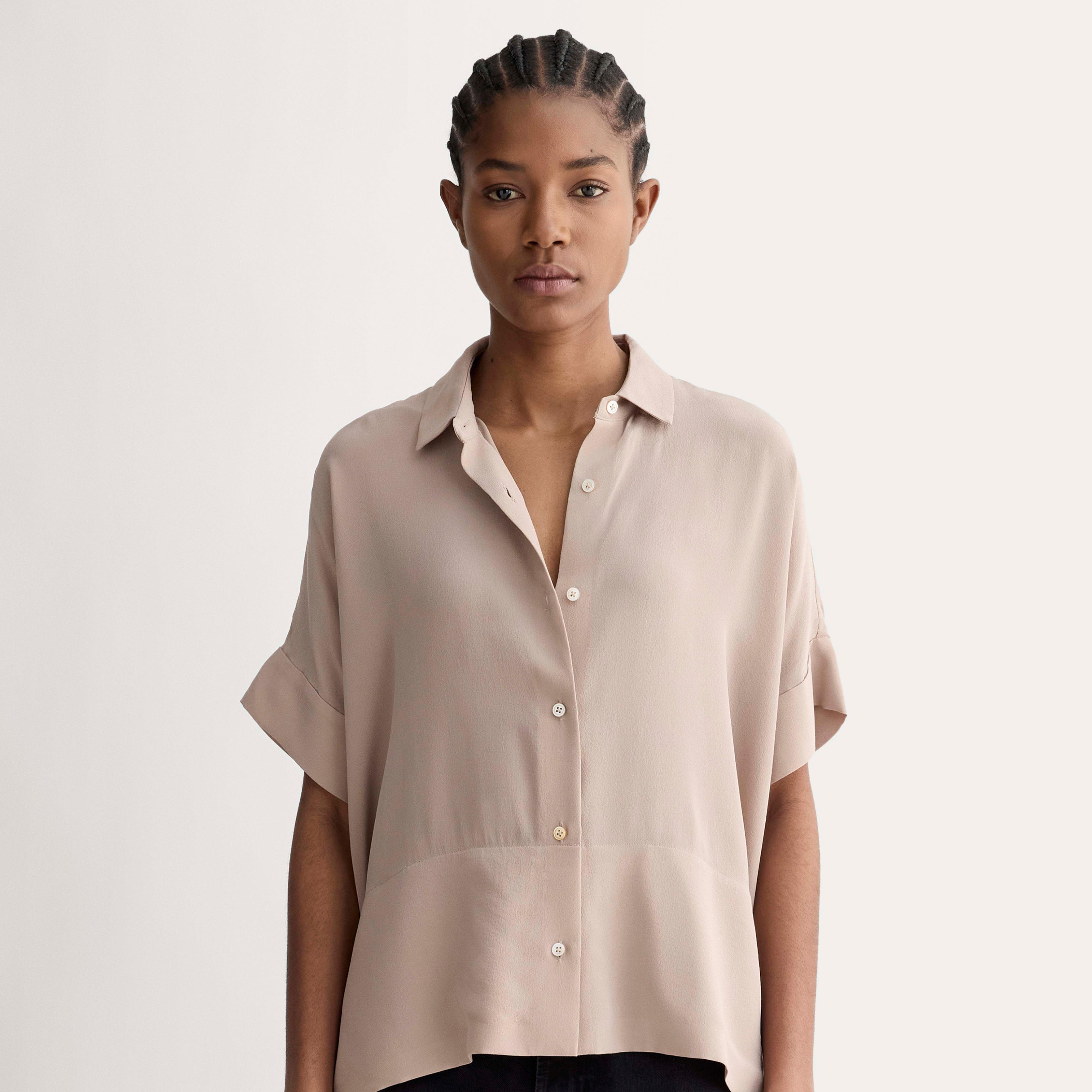 The Boxy Shirt in Washable Silk Product Image