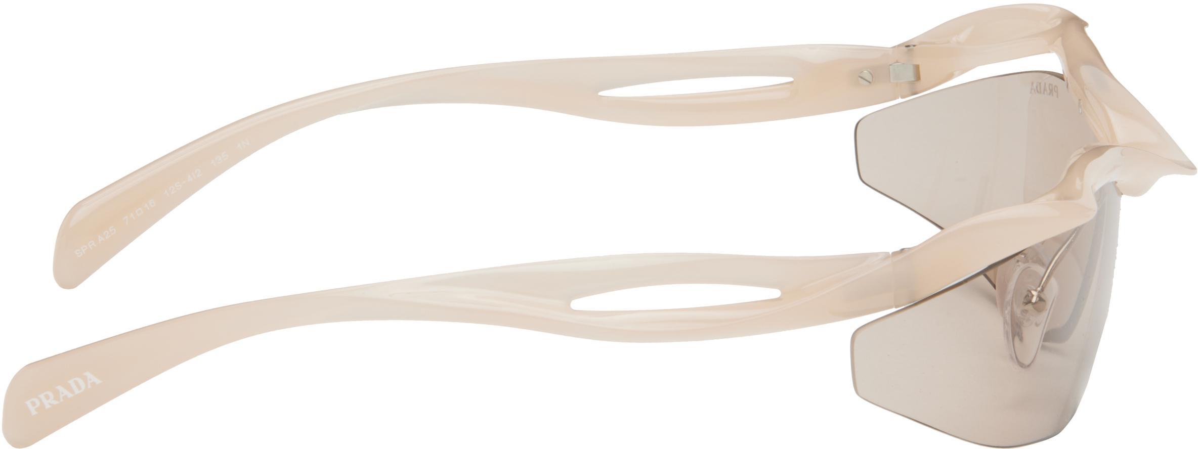 PRADA Pink Twisted Frame Sunglasses In 0pr A25s Product Image