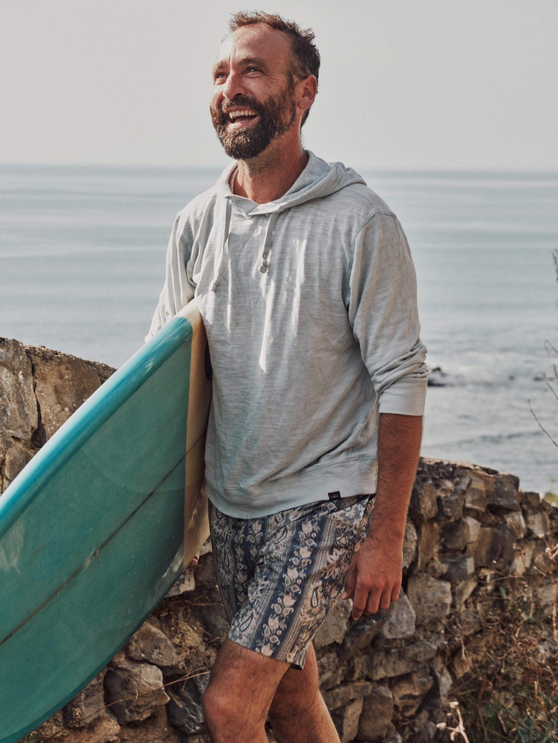 Sunwashed Slub Hoodie - Blue Breeze Male Product Image