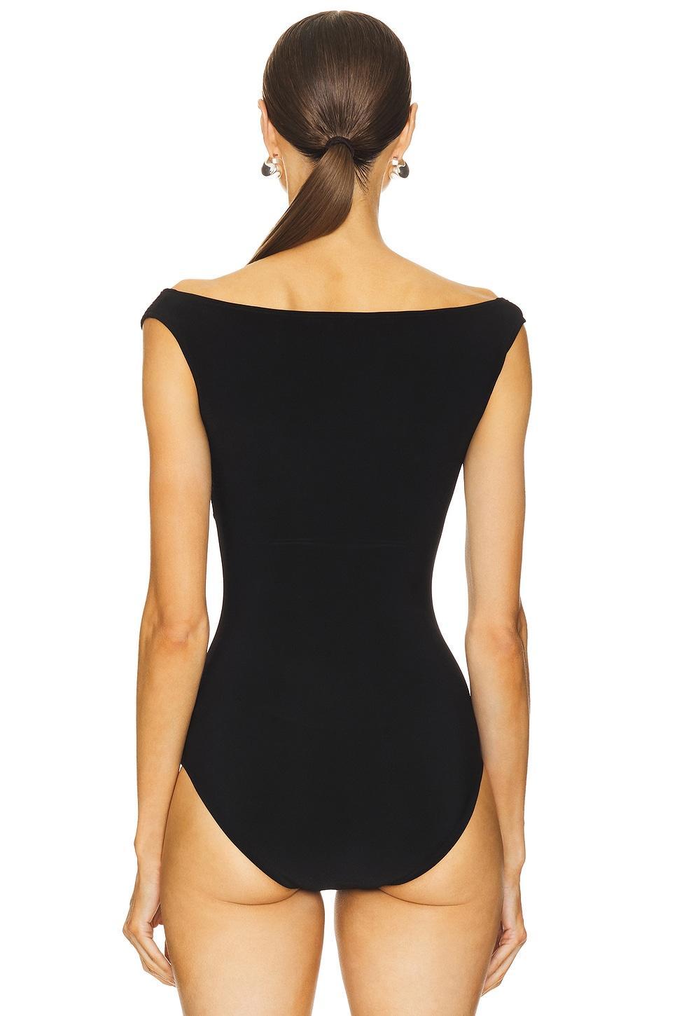 Tara Shirred Front Mio Bodysuit Norma Kamali Product Image