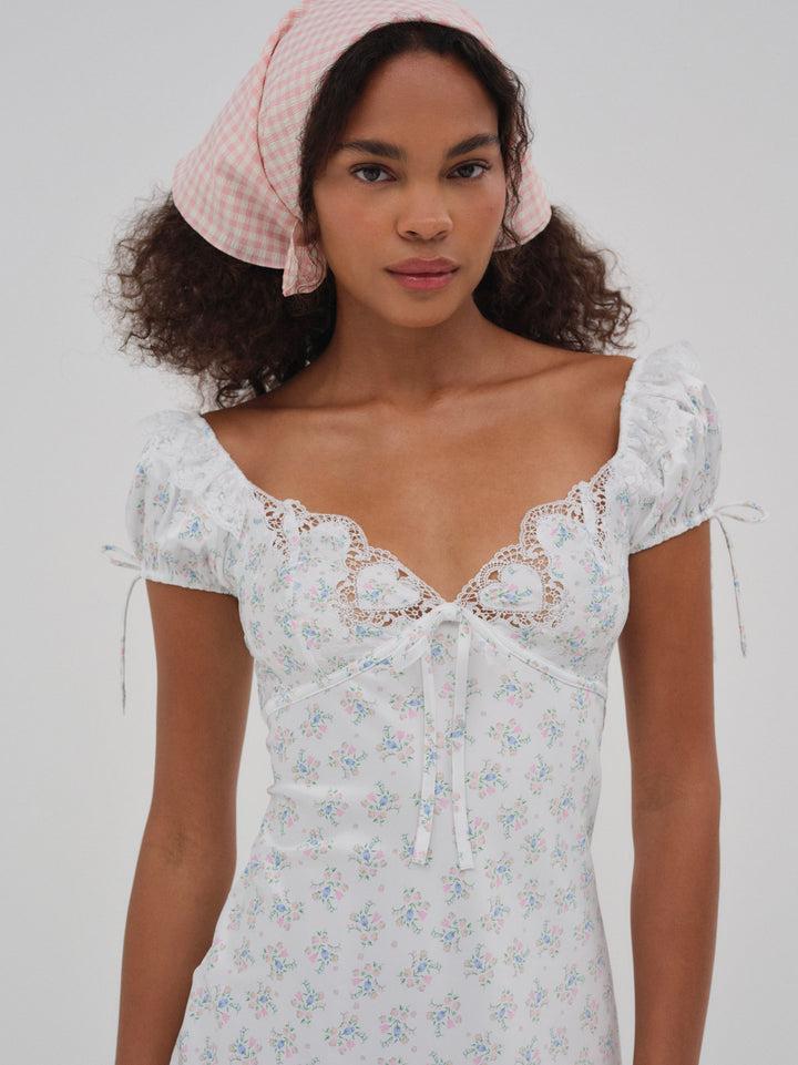 Sweet Escape Midi Slip Dress — White Product Image