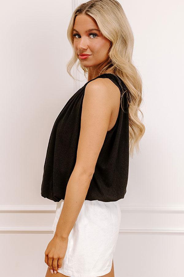 Coastal Daydream Top in Black Product Image