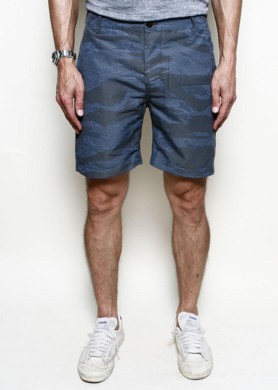 Fatigue Shorts // Tiger Camo Blue Product Image
