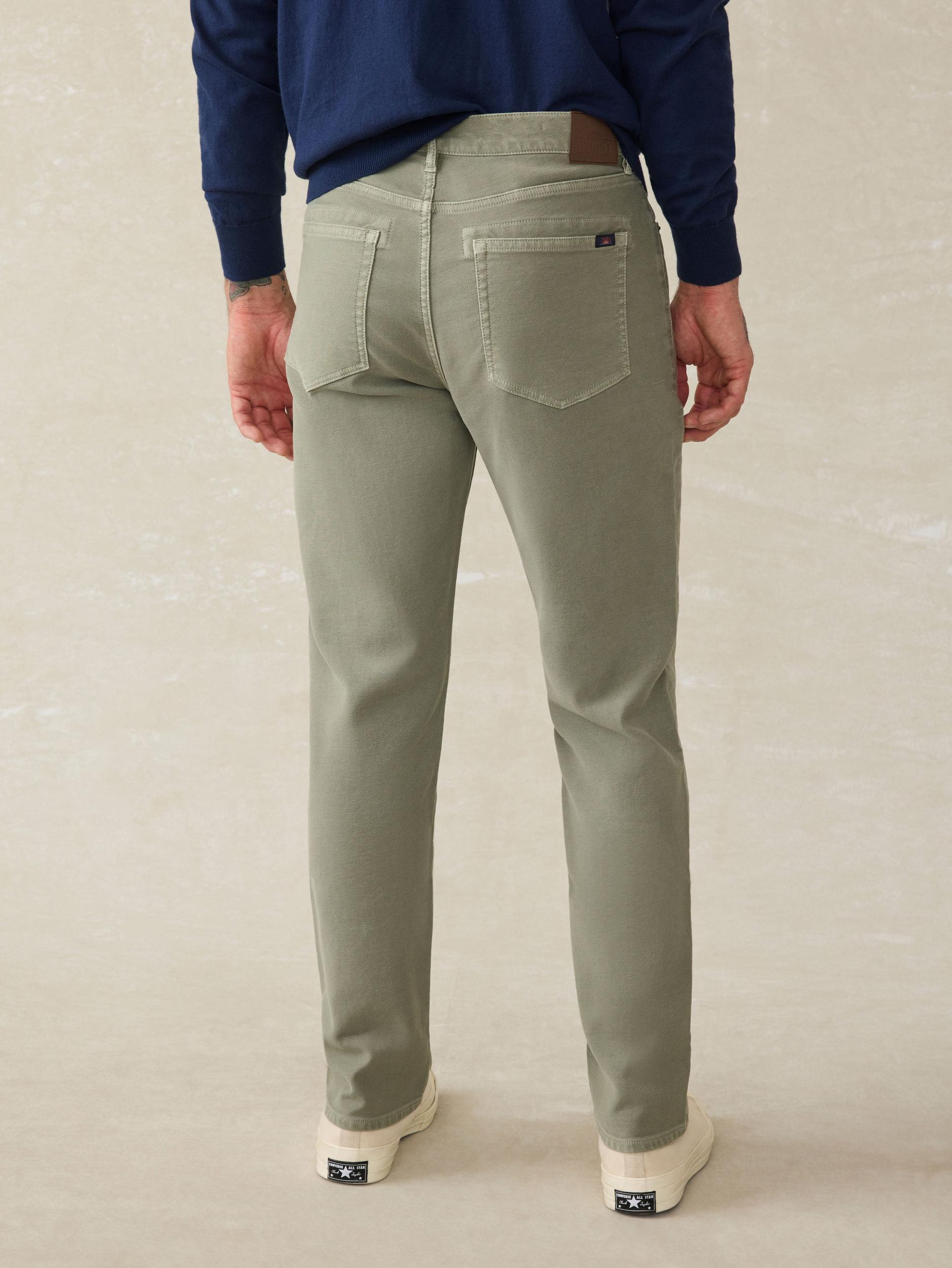 Stretch Terry 5-Pocket Pant - Faded Olive Male Product Image