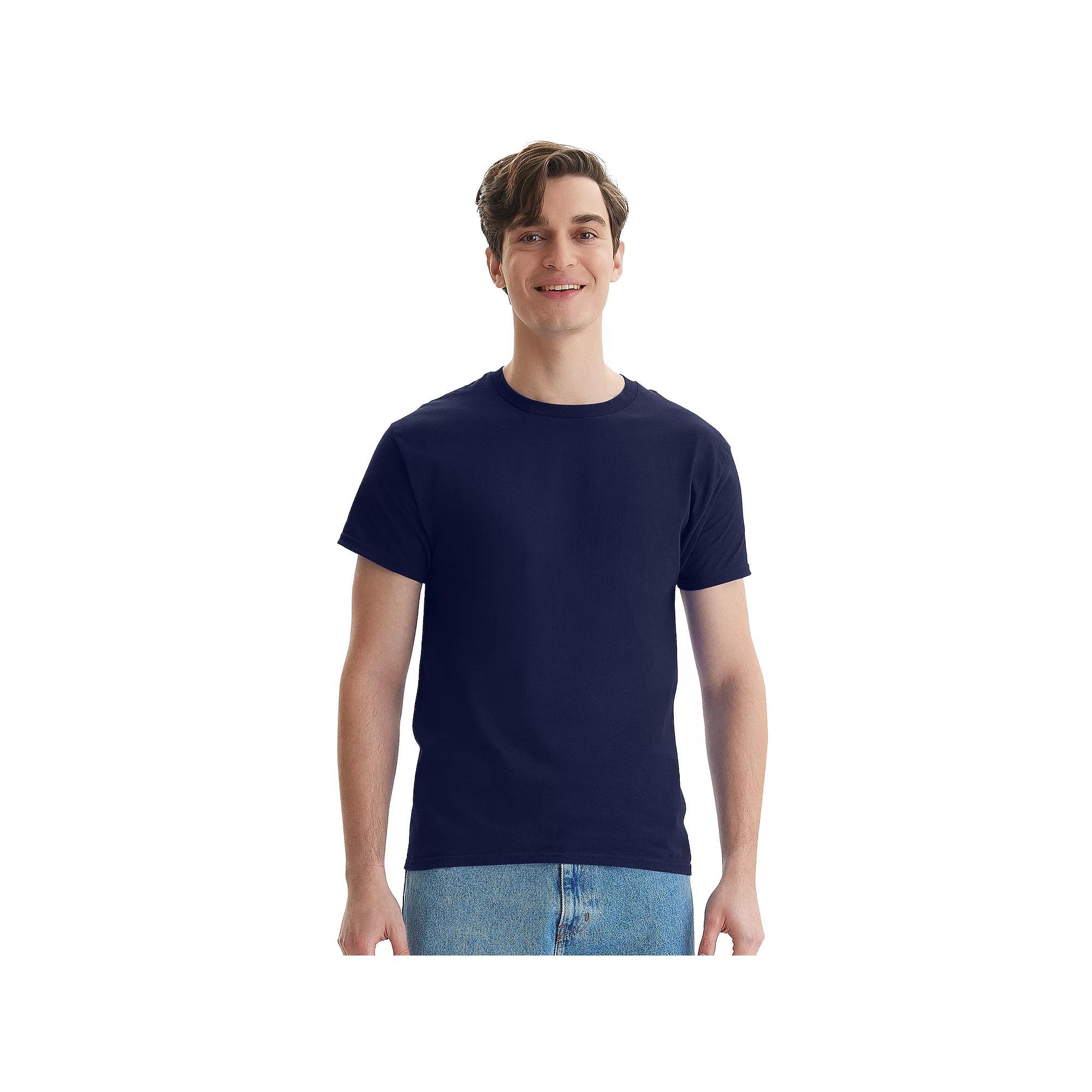 Men's Hanes® Essentials 4-Pack Cotton T-Shirt, Size: XL, Blue Product Image