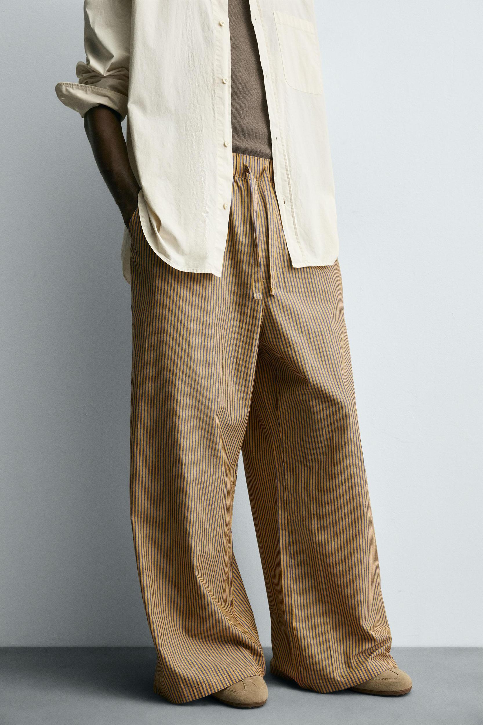 STRIPED OVERSIZED FIT PANTS Product Image