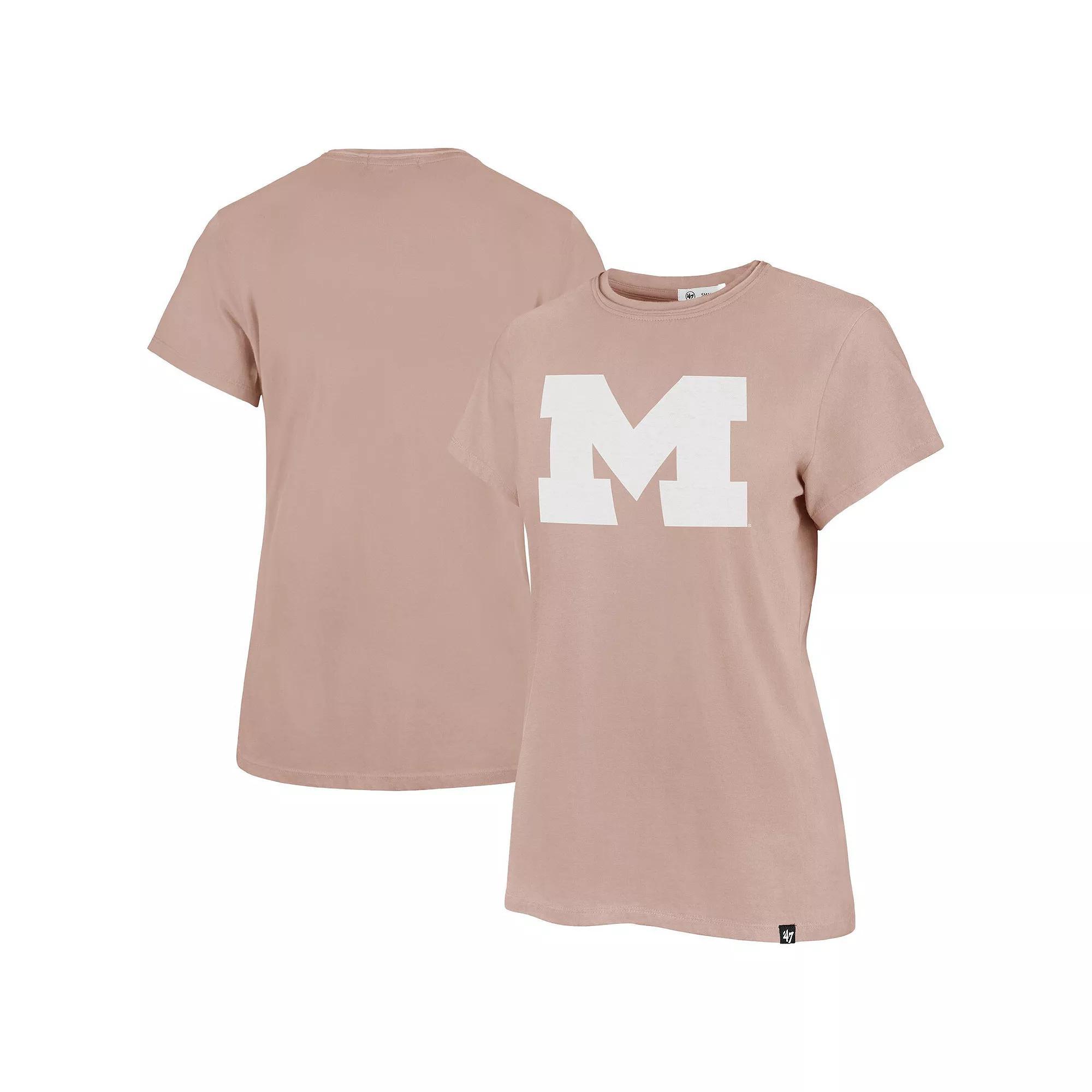 Women's '47  Pink Michigan Wolverines Premier Frankie T-Shirt, Size: Small Product Image