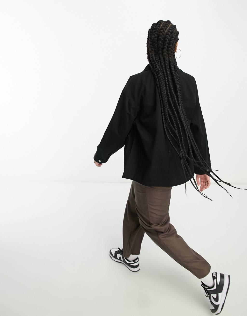 ASOS DESIGN Curve lightweight cotton pocket shacket Product Image