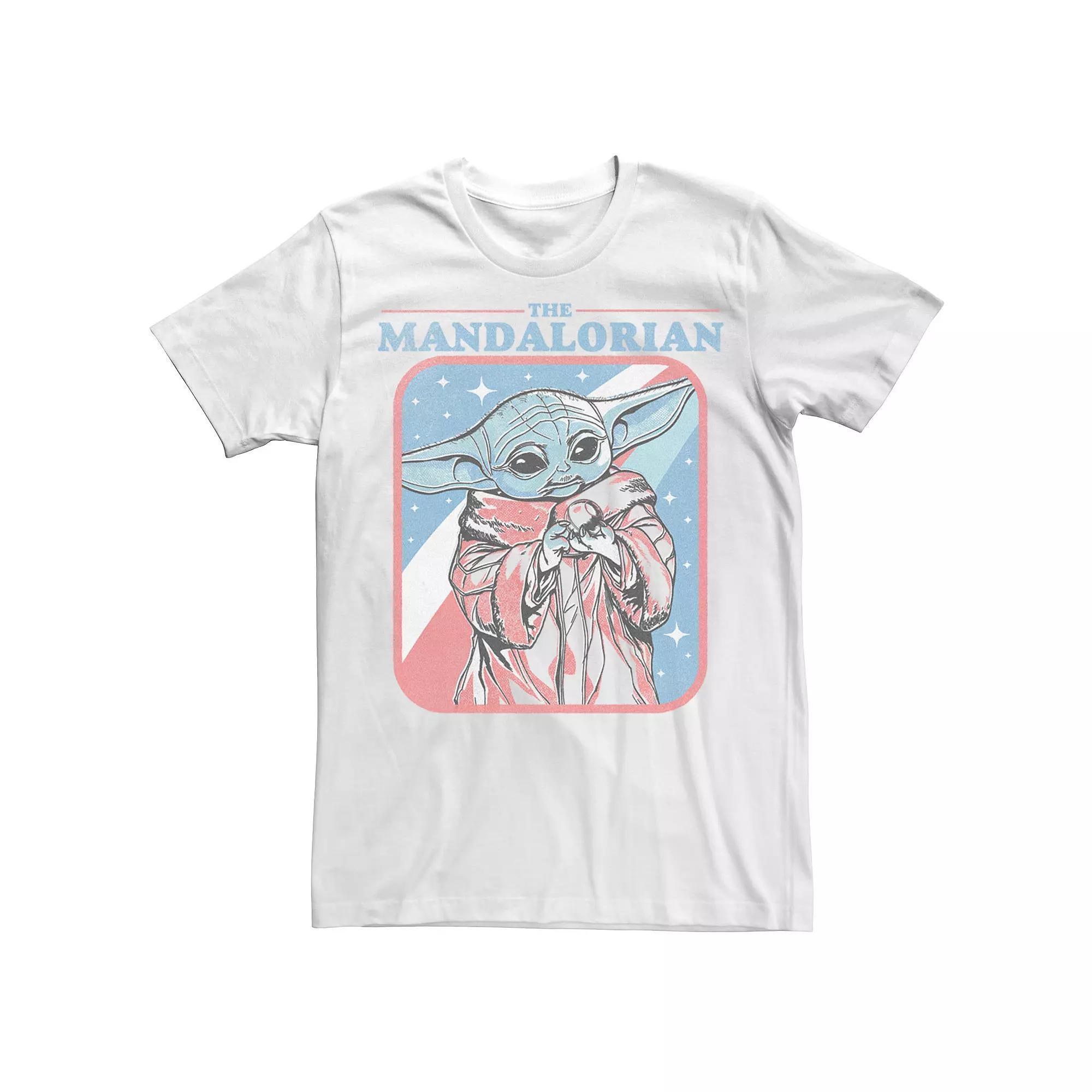 Men's Star Wars: The Mandalorian Grogu Americana Tee, Size: XS, White Product Image